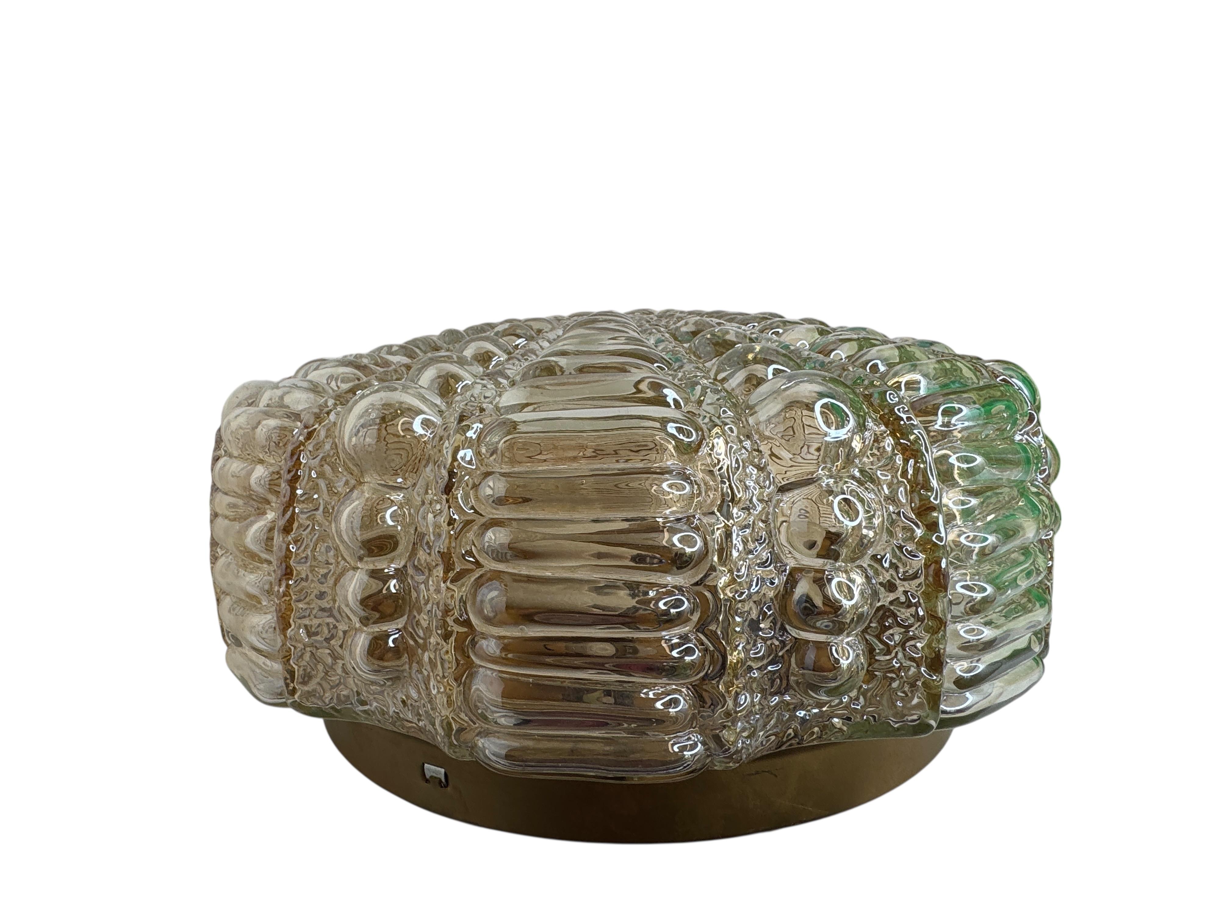 Métal Magnifique RZB Leuchten encastré à 2 lumières à motif de bulles, années 1960 en vente