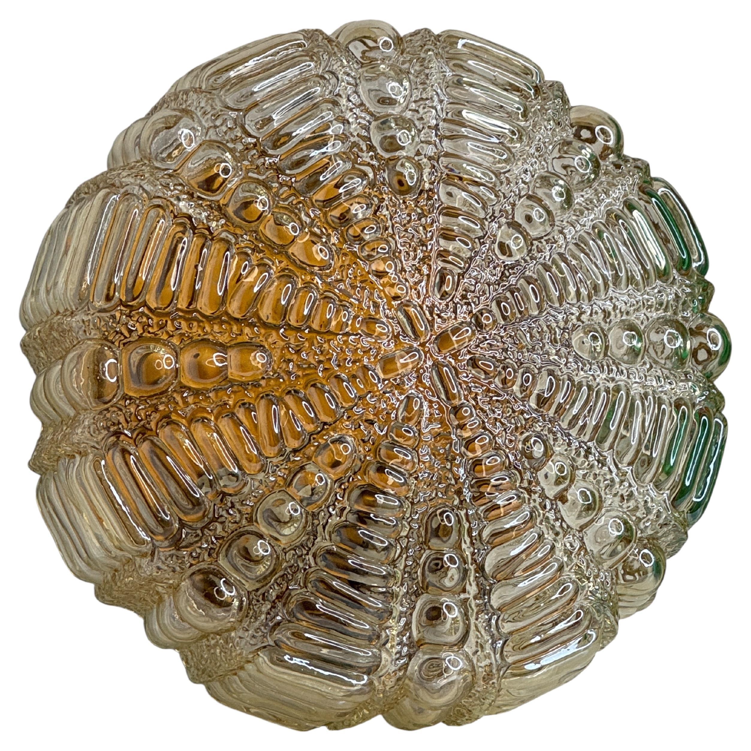 Magnifique RZB Leuchten encastré à 2 lumières à motif de bulles, années 1960 en vente