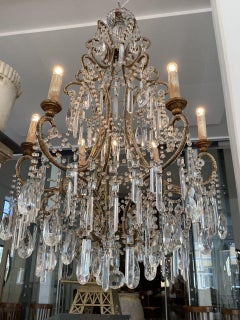 Beautiful Large Antique Chandelier, France, 1900s
