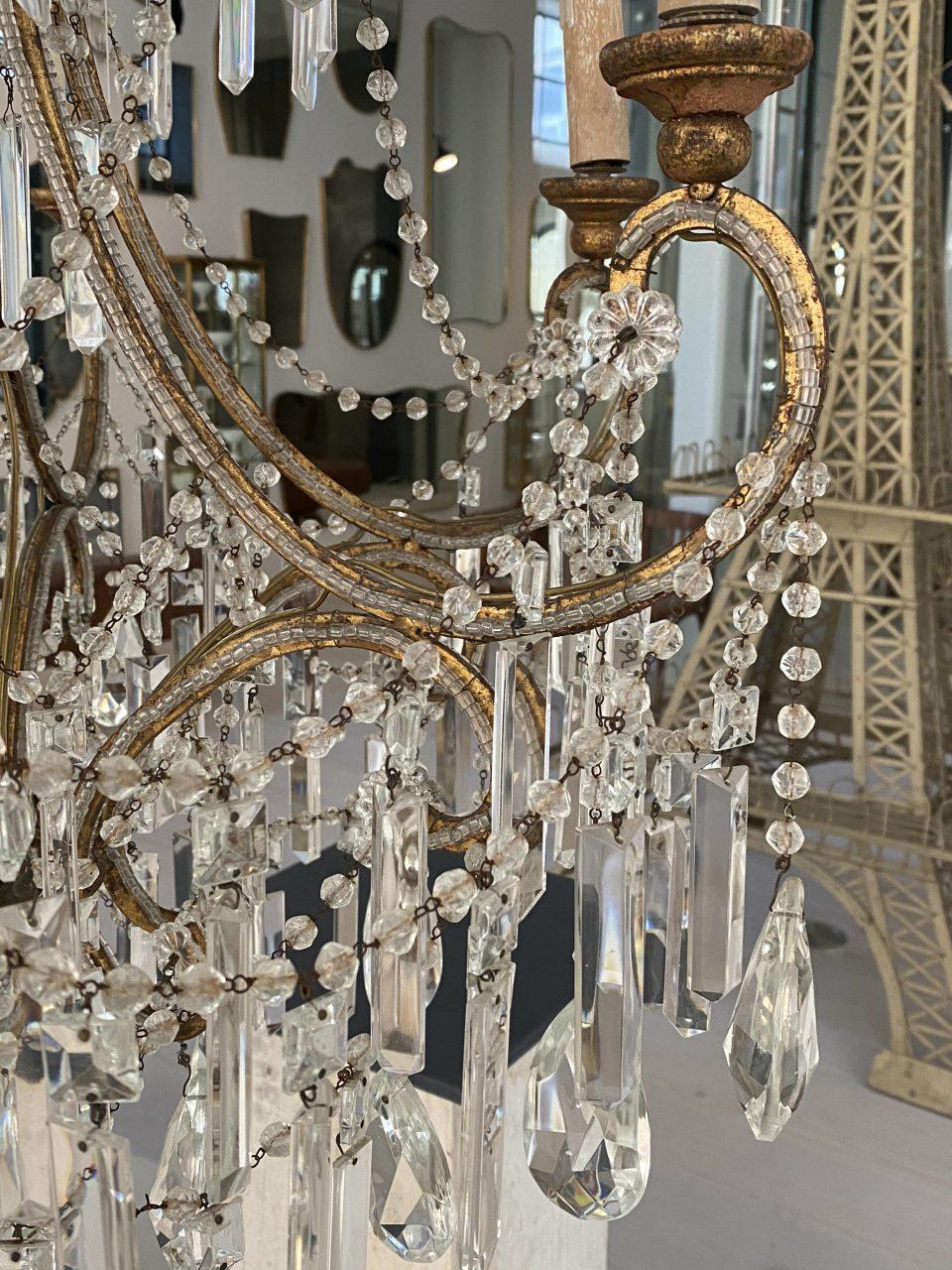 Early 20th Century Beautiful Large Antique Chandelier, France, 1900s