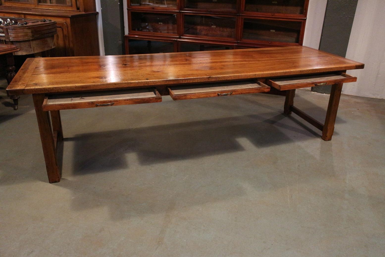 Beautiful Large Antique French Country Dining Room Table 3