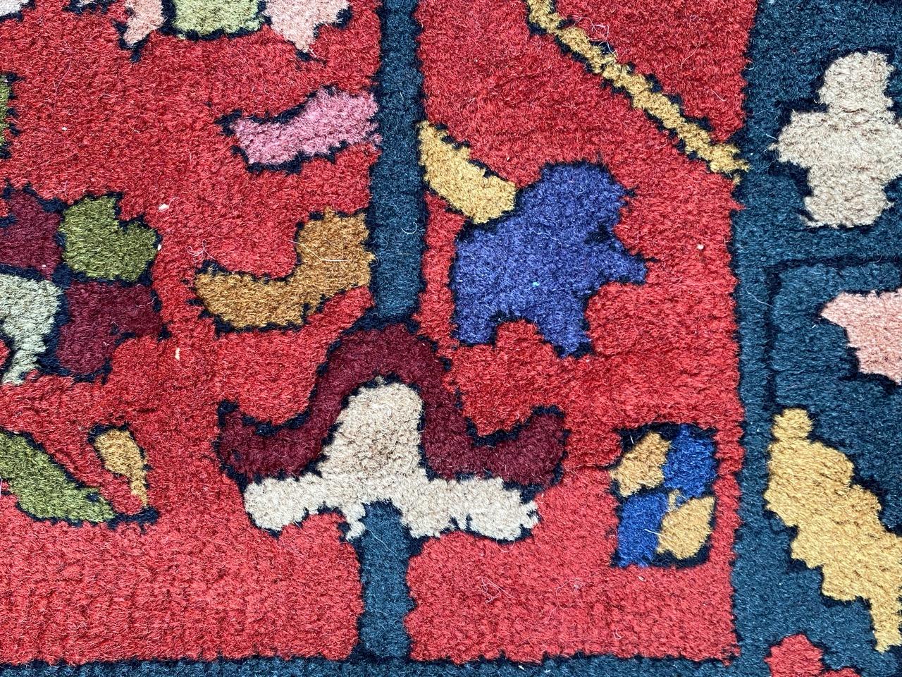 Beautiful Large Antique French Janus Rug For Sale 12