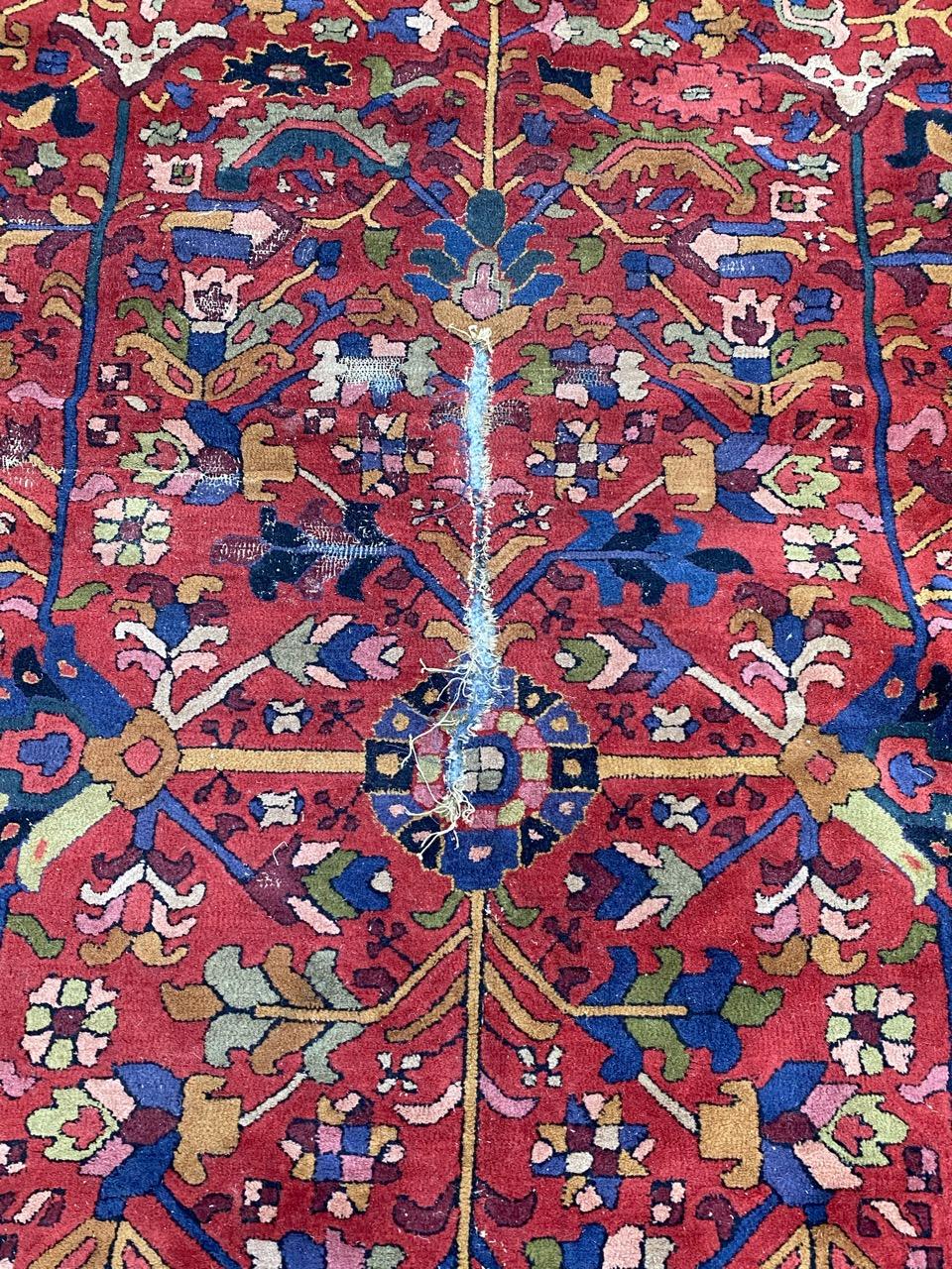 Agra Beautiful Large Antique French Janus Rug For Sale