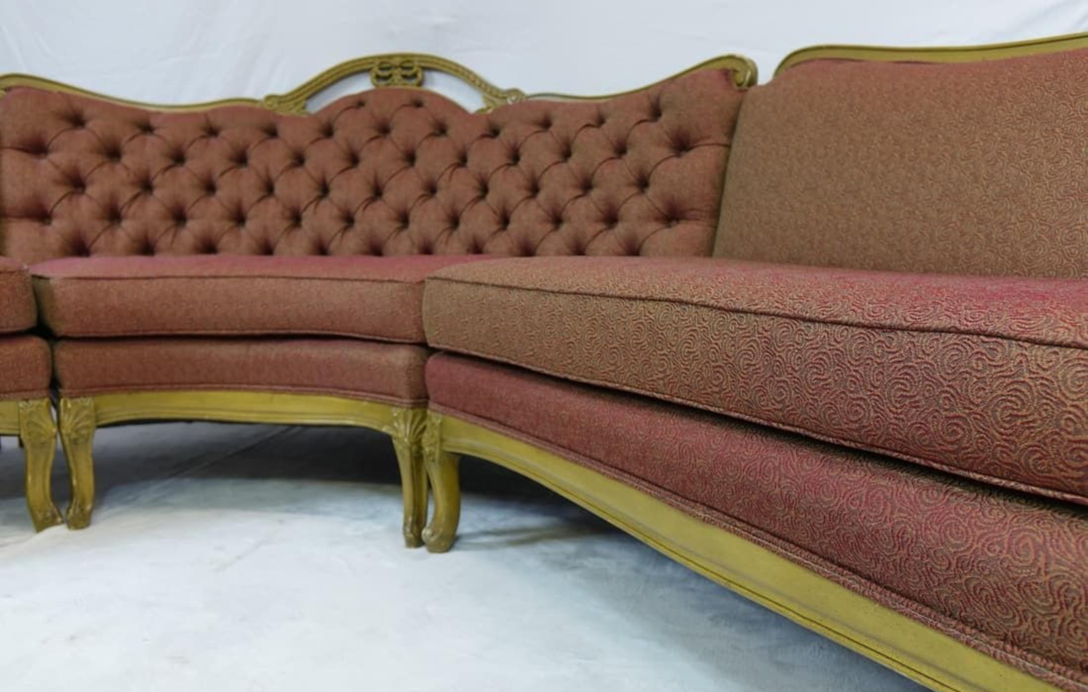 19th Century Beautiful Large Antique French Sectional For Sale