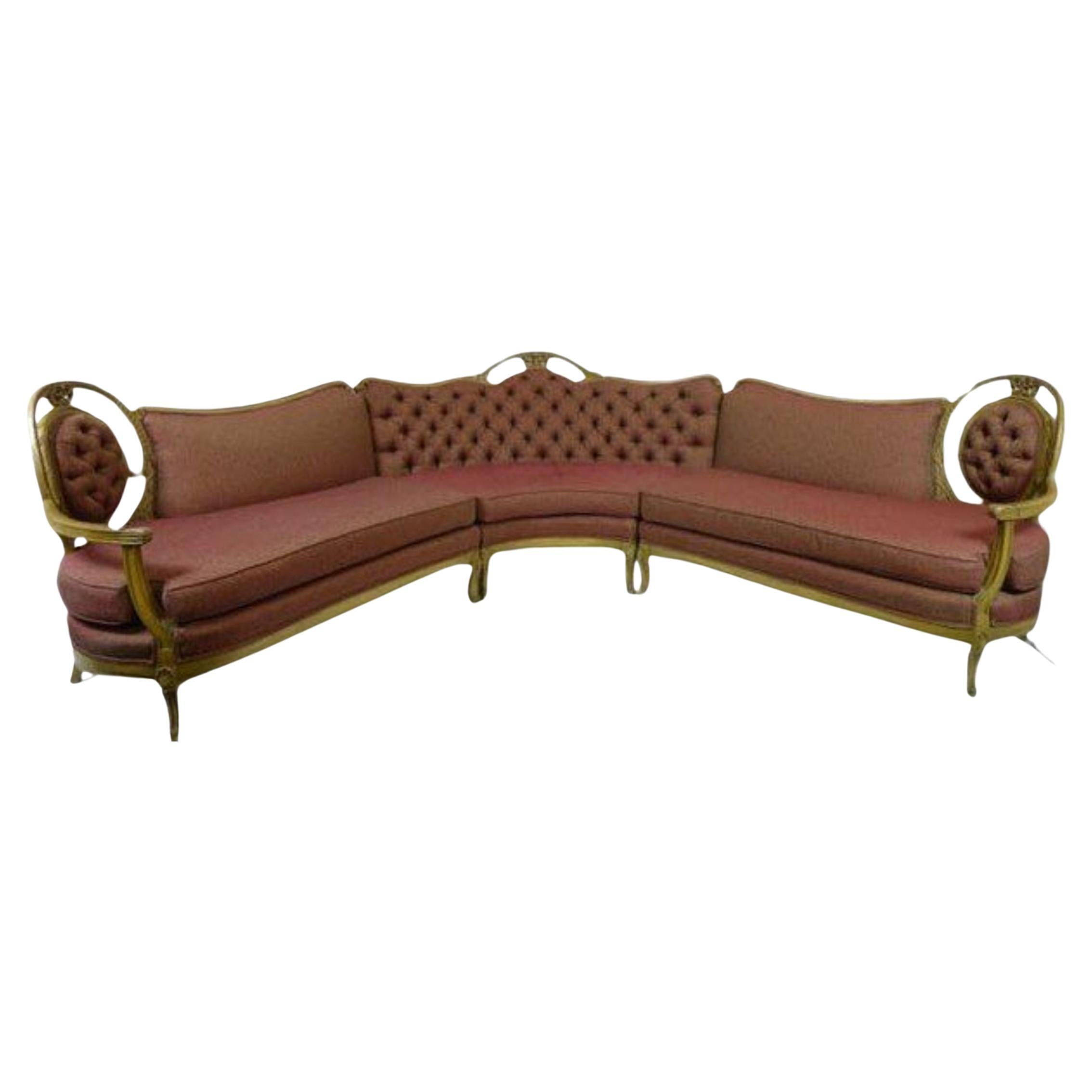 Beautiful Large Antique French Sectional For Sale