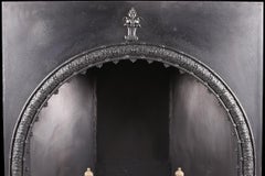 Beautiful Large Antique Ornate Victorian Arched Fireplace Register Grate