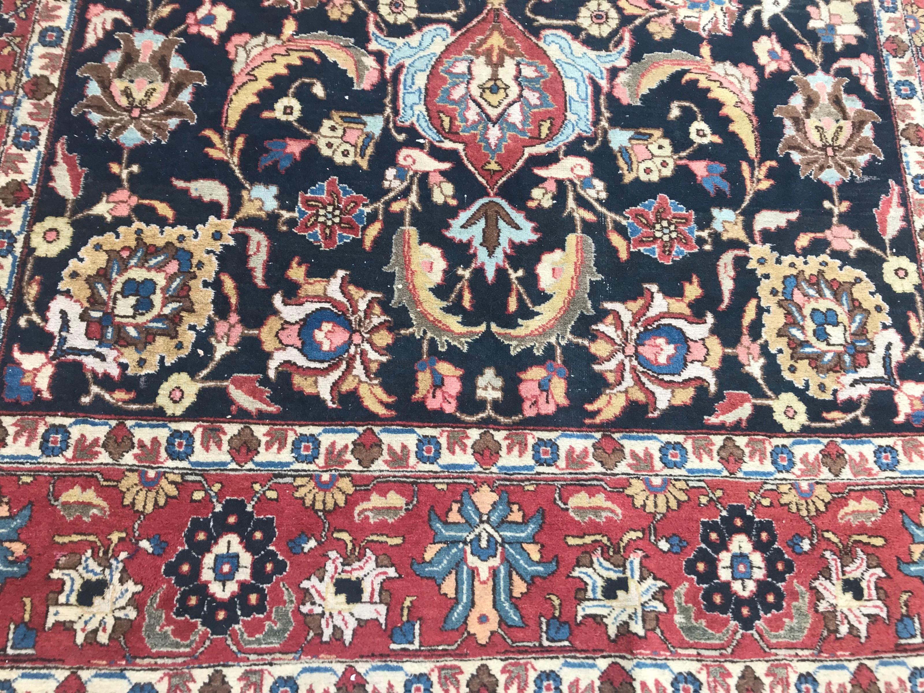 Beautiful Large Antique Tabriz Rug For Sale 5