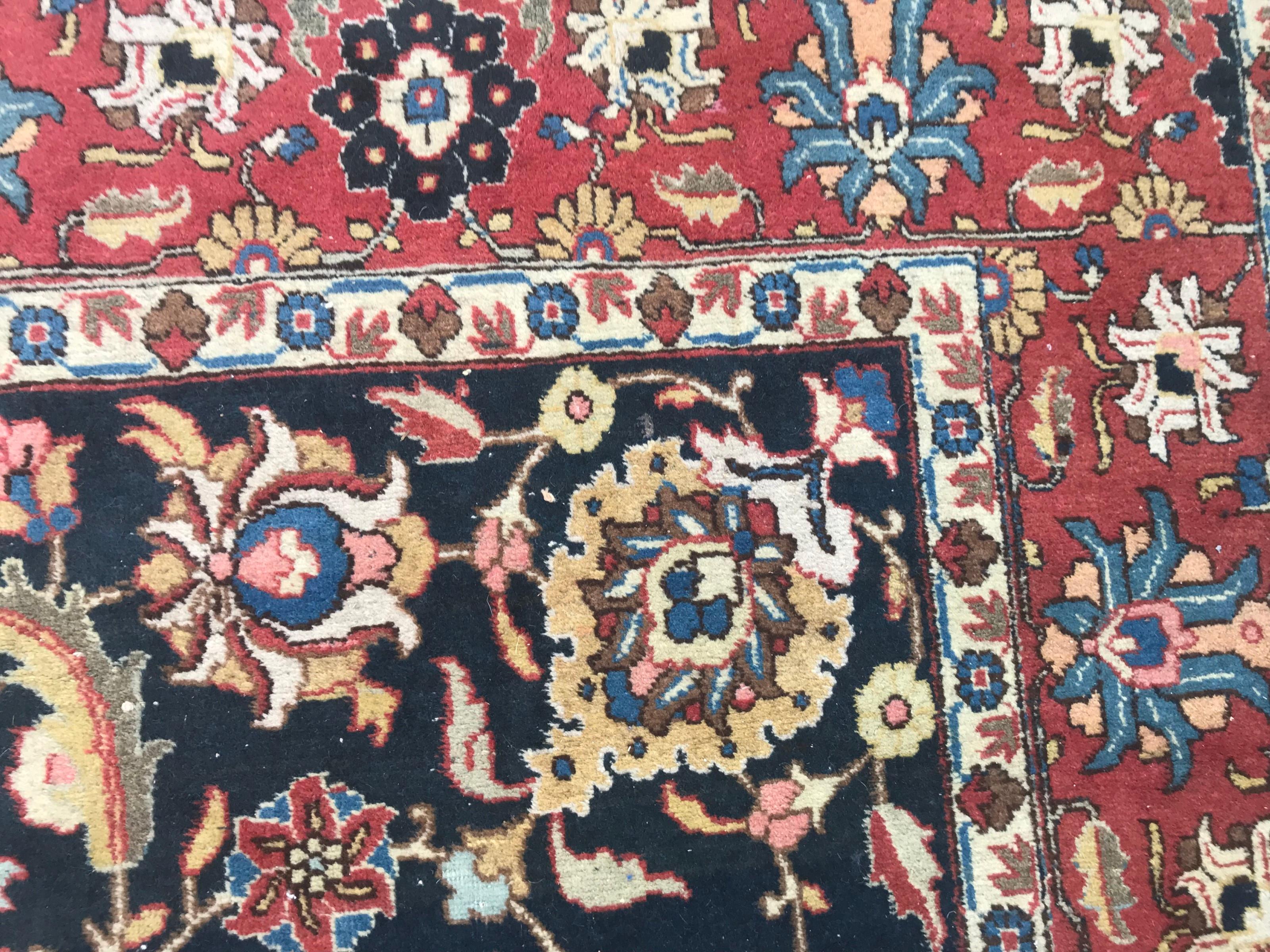 Beautiful Large Antique Tabriz Rug For Sale 1