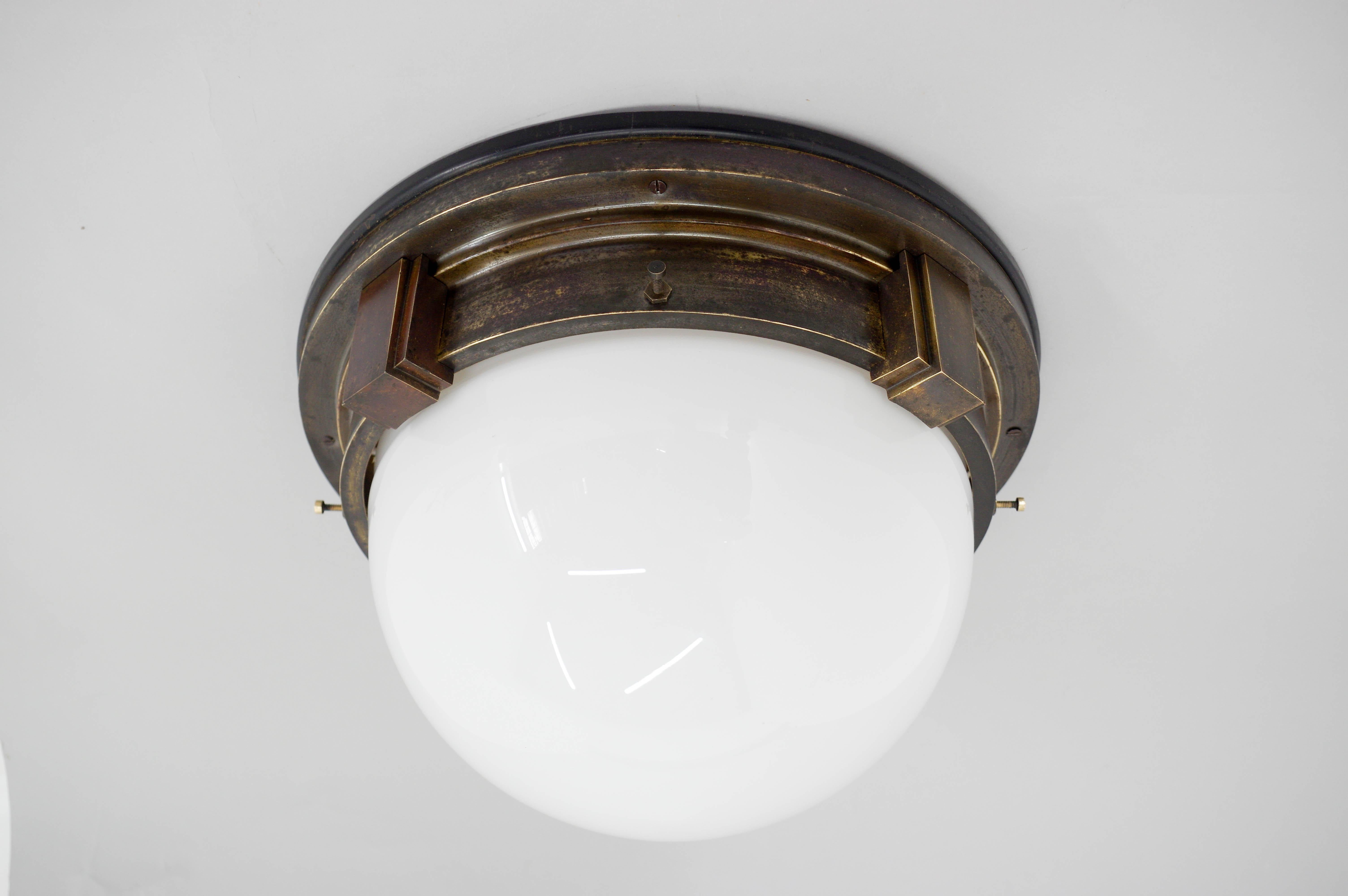 Early 20th Century Beautiful Large Art Deco Flush Mount, 1910s For Sale