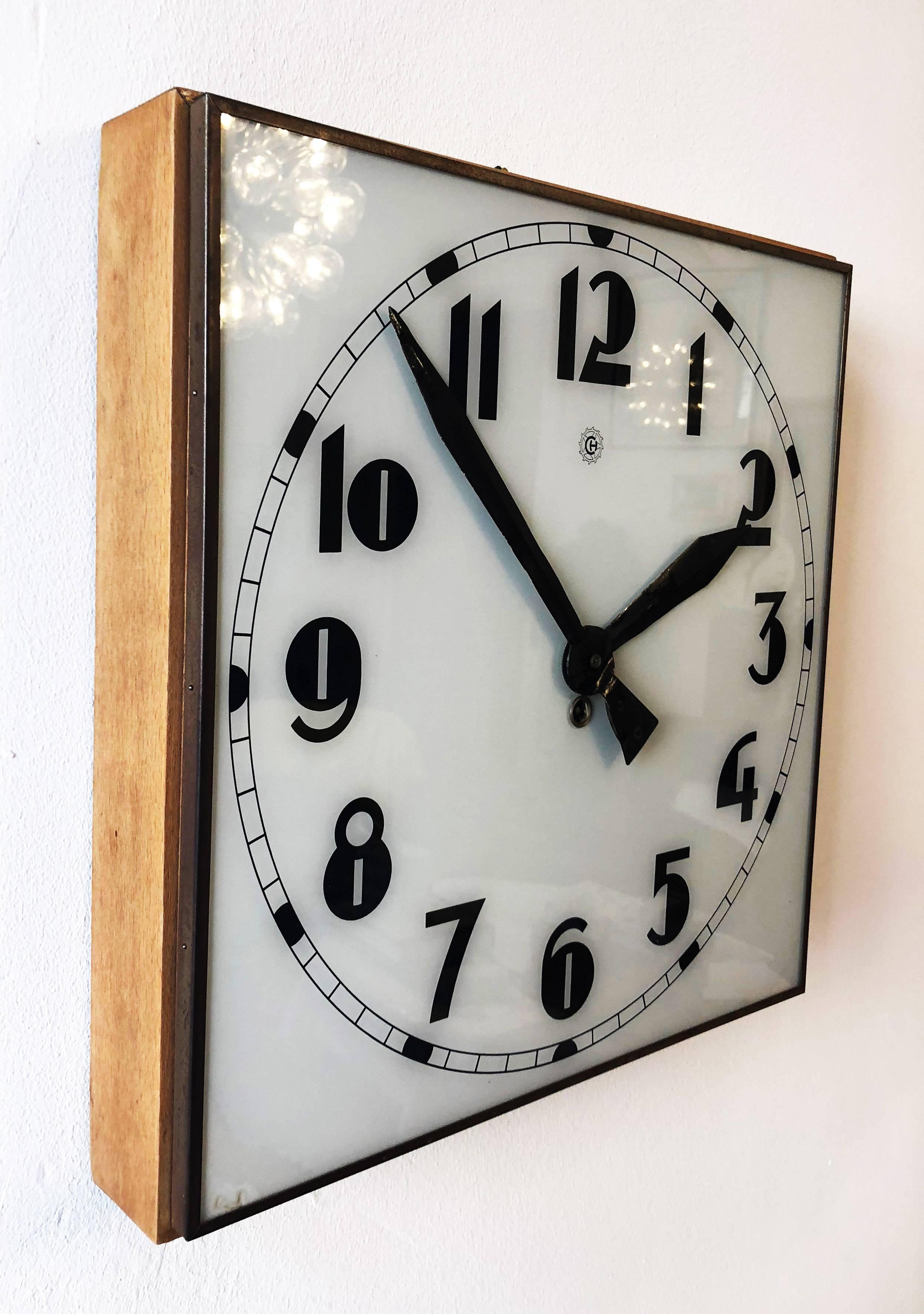 Beautiful Large Bauhaus Wall Clock In Excellent Condition In Vienna, AT