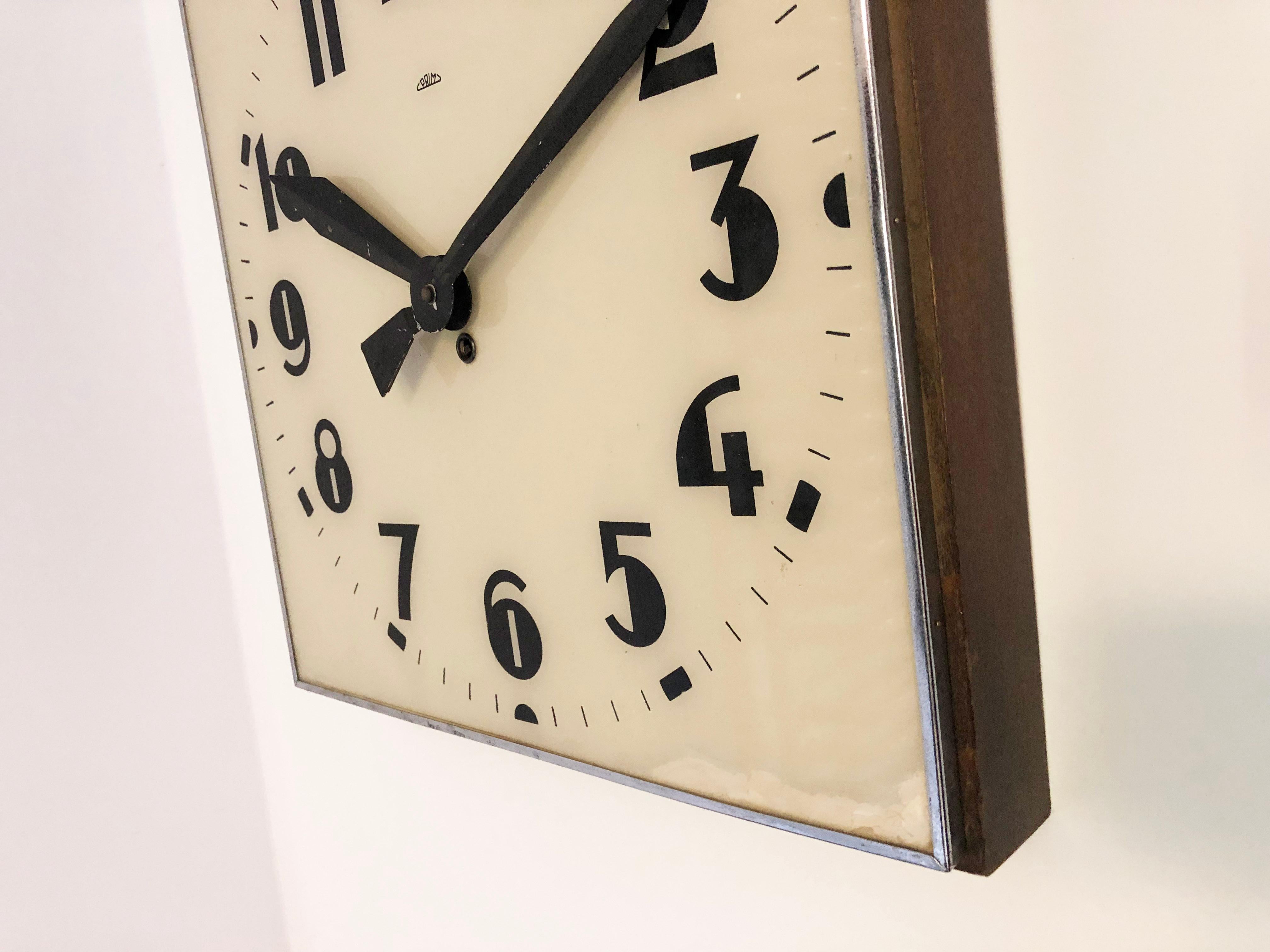 Beautiful Large Bauhaus Wall Clock In Good Condition In Vienna, AT