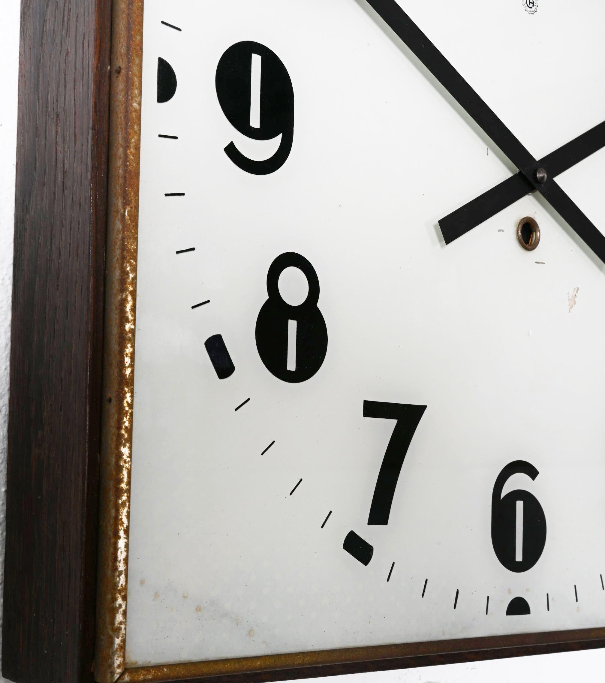 Steel Beautiful Large Bauhaus Wall Clock For Sale