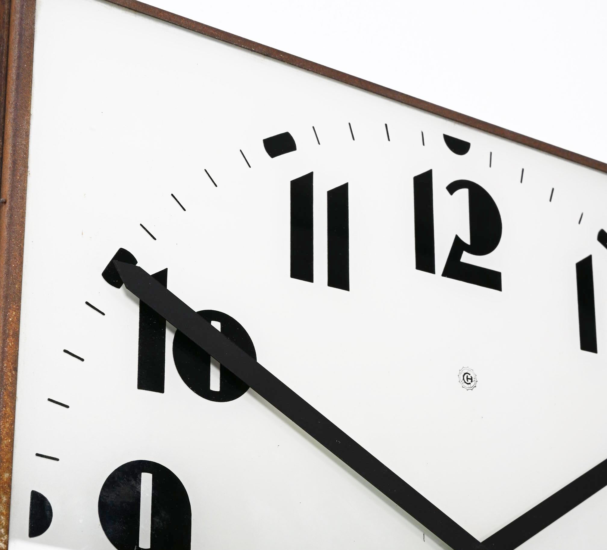 Beautiful Large Bauhaus Wall Clock For Sale 1