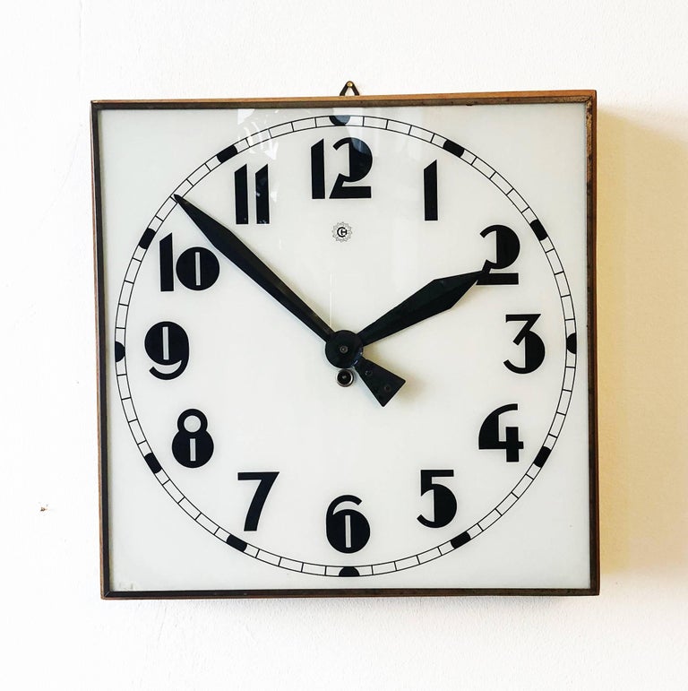 Beautiful Large Bauhaus Wall Clock at 1stDibs