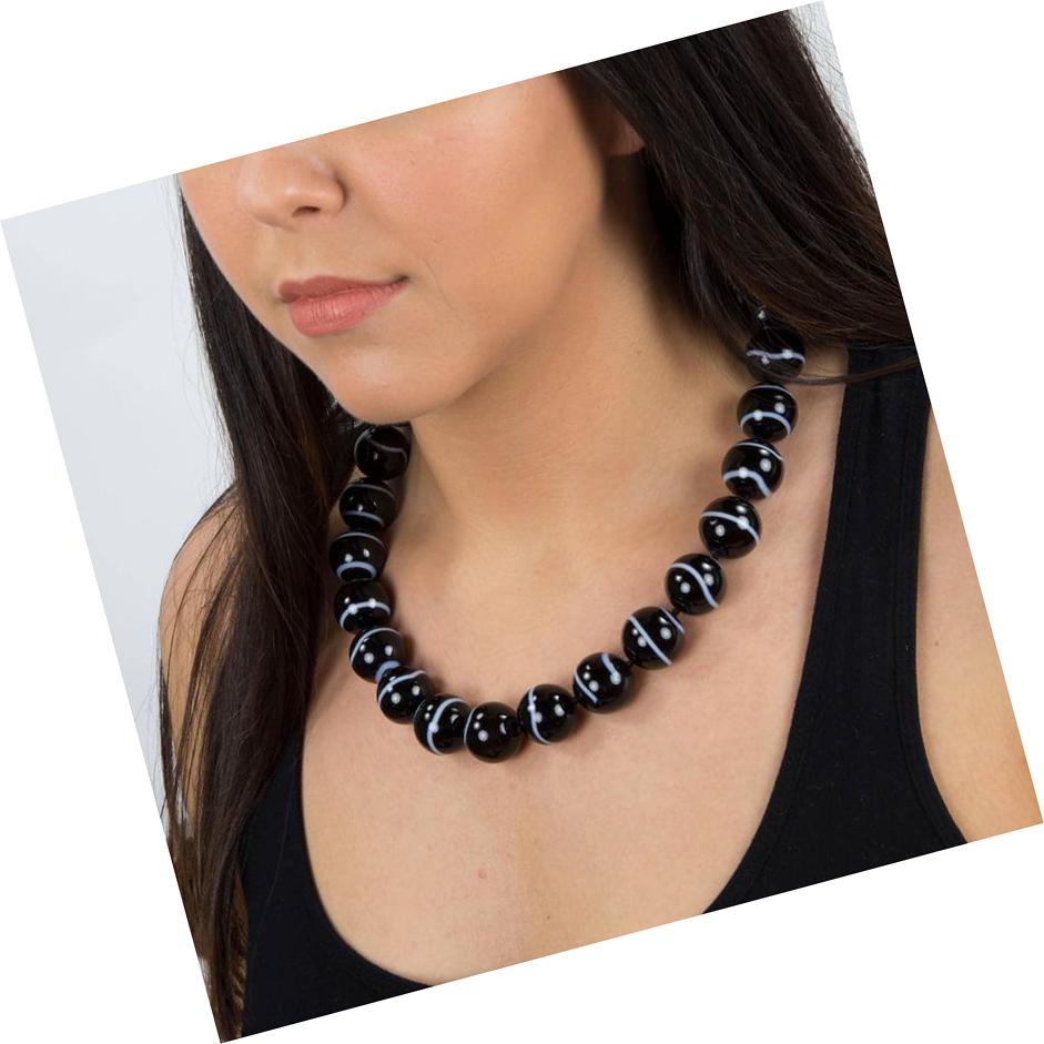 large black bead necklace