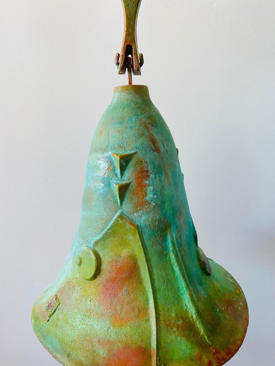 Contemporary Beautiful Large Bronze Bell by Paolo Soleri