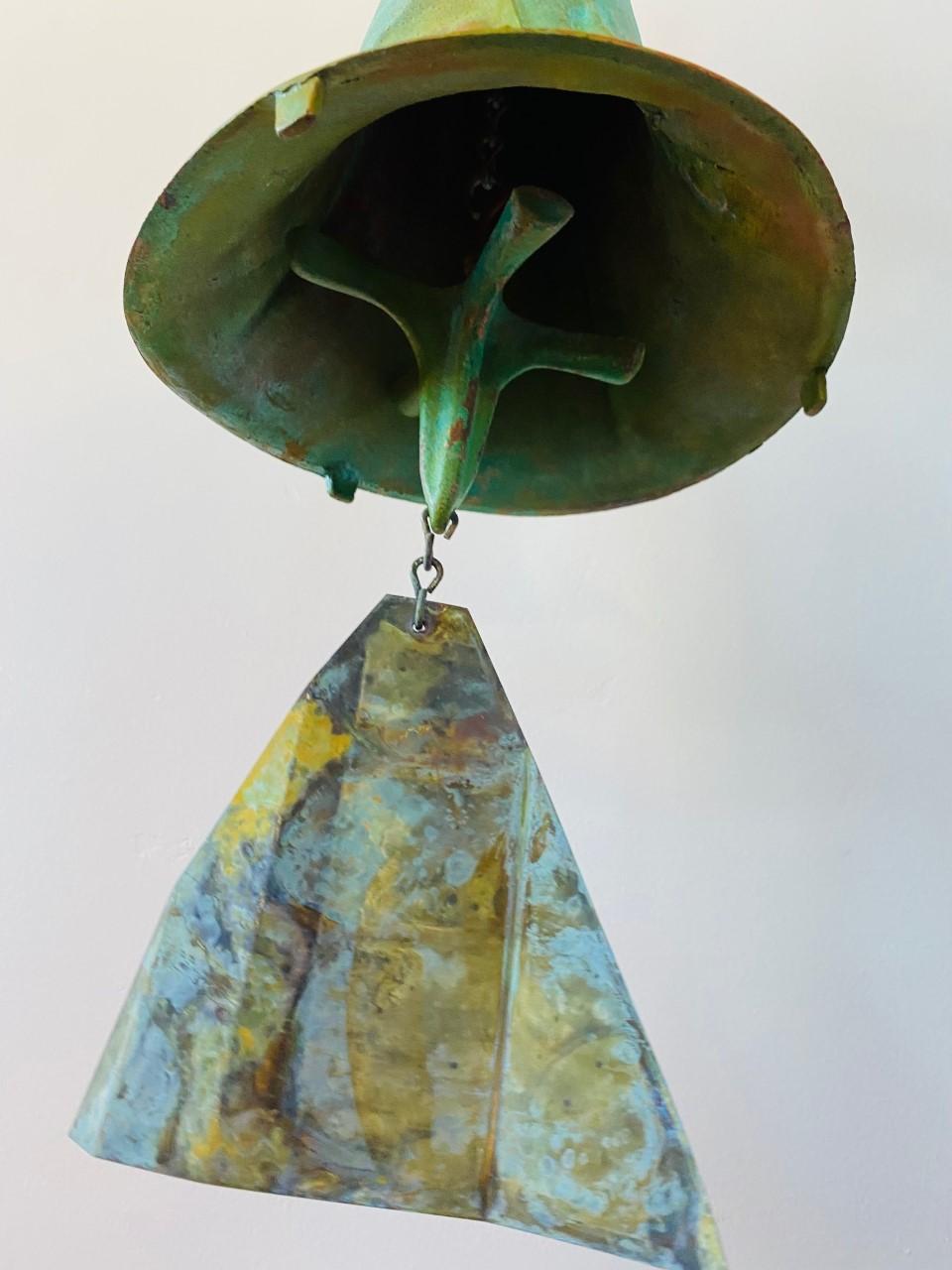 Beautiful Large Bronze Bell by Paolo Soleri 1