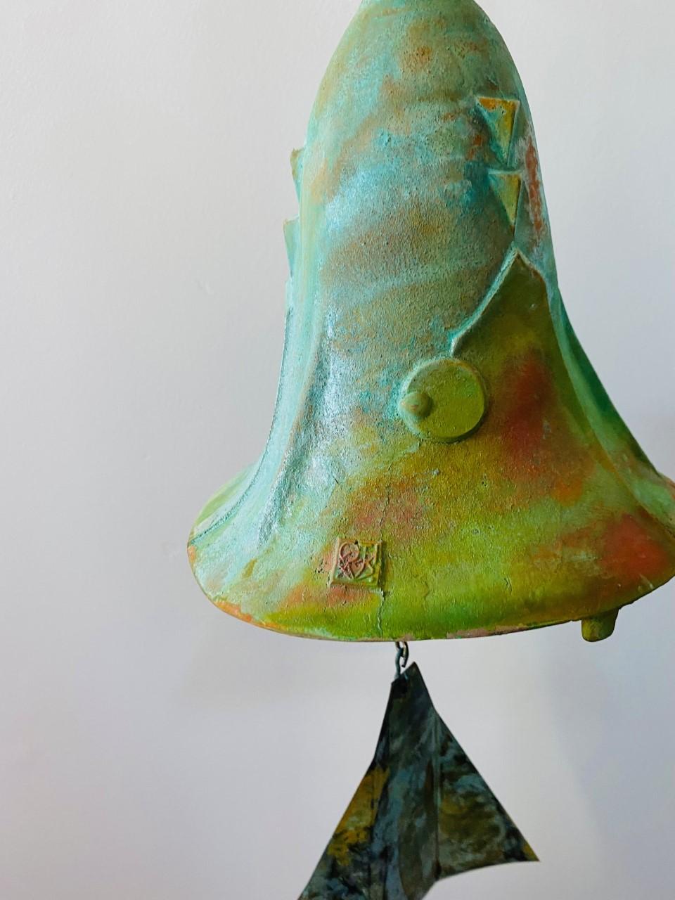 Cast Beautiful Large Bronze Bell by Paolo Soleri