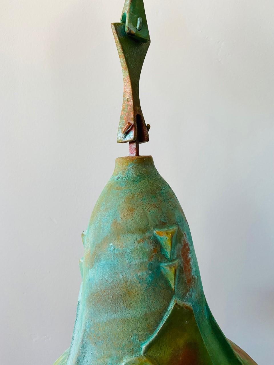Beautiful Large Bronze Bell by Paolo Soleri In Good Condition In San Diego, CA
