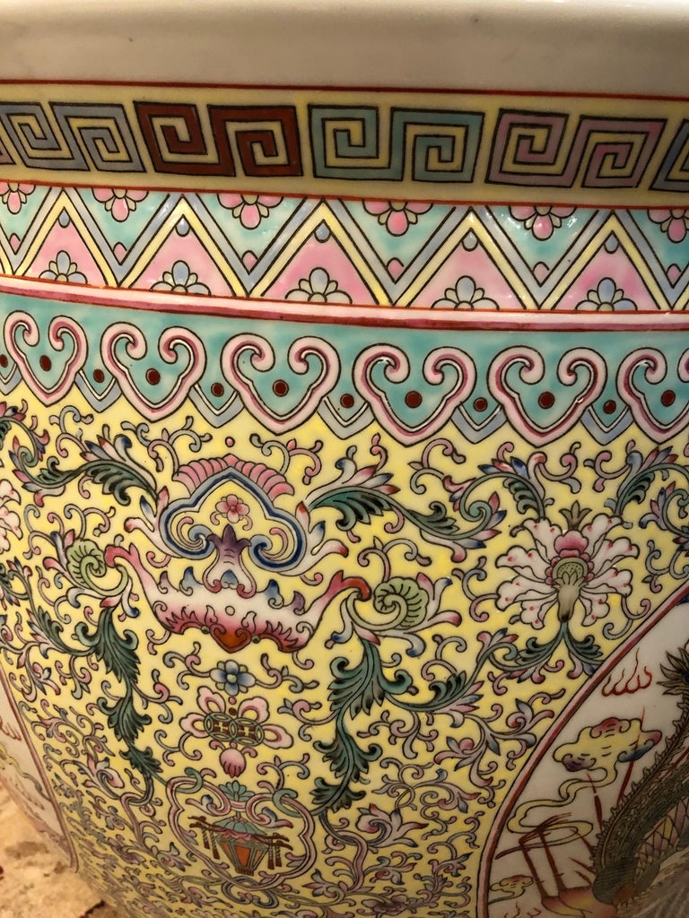 Beautiful Large Ceramic Chinese Planter at 1stDibs