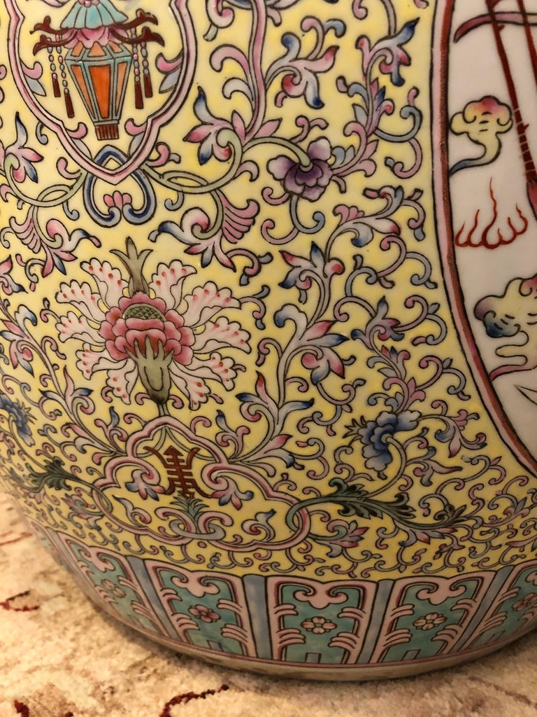 Beautiful Large Ceramic Chinese Planter at 1stDibs