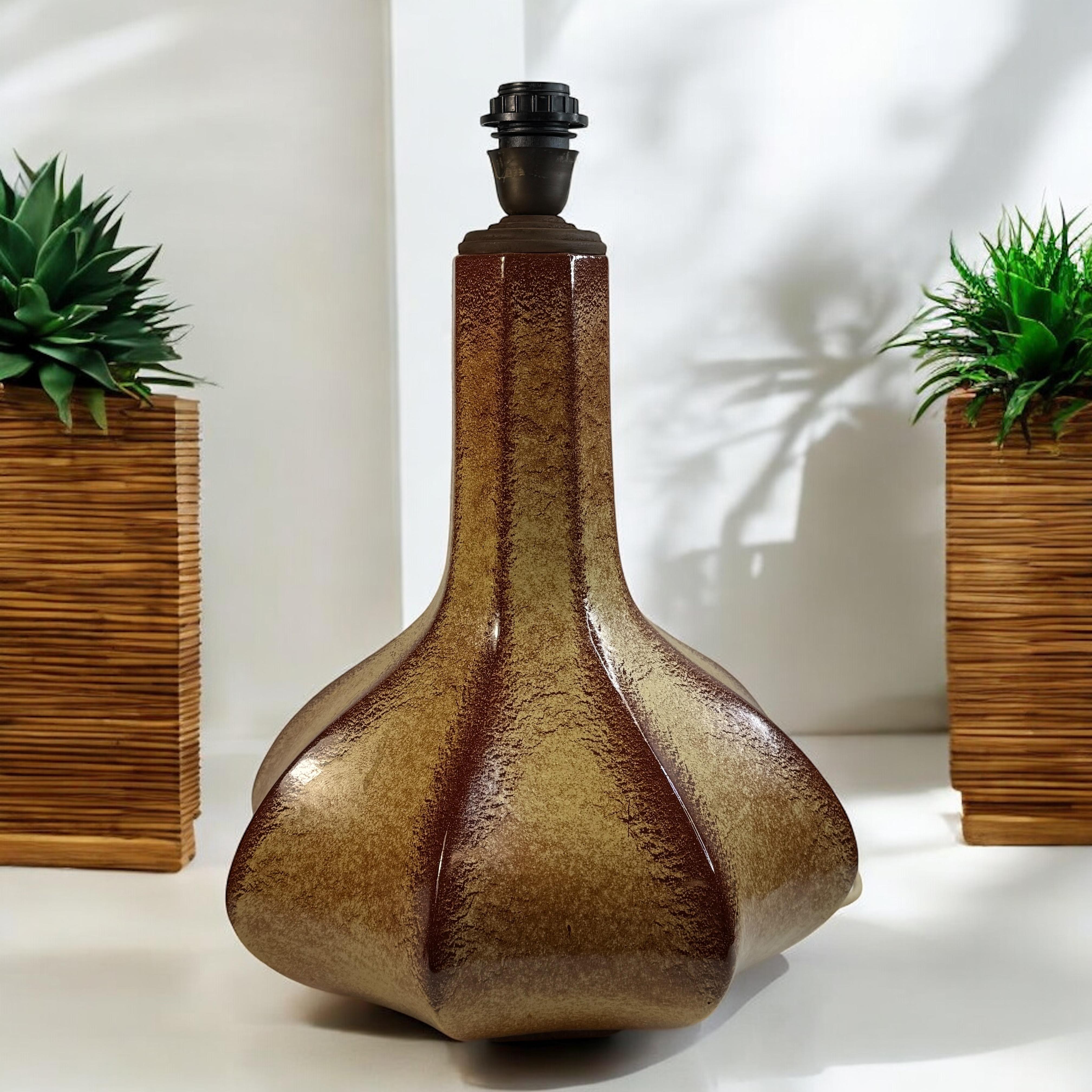 Bellissima lampada da tavolo in ceramica di grandi dimensioni Piede di Bertoncello, Italia, 1960 Vintage in vendita 5