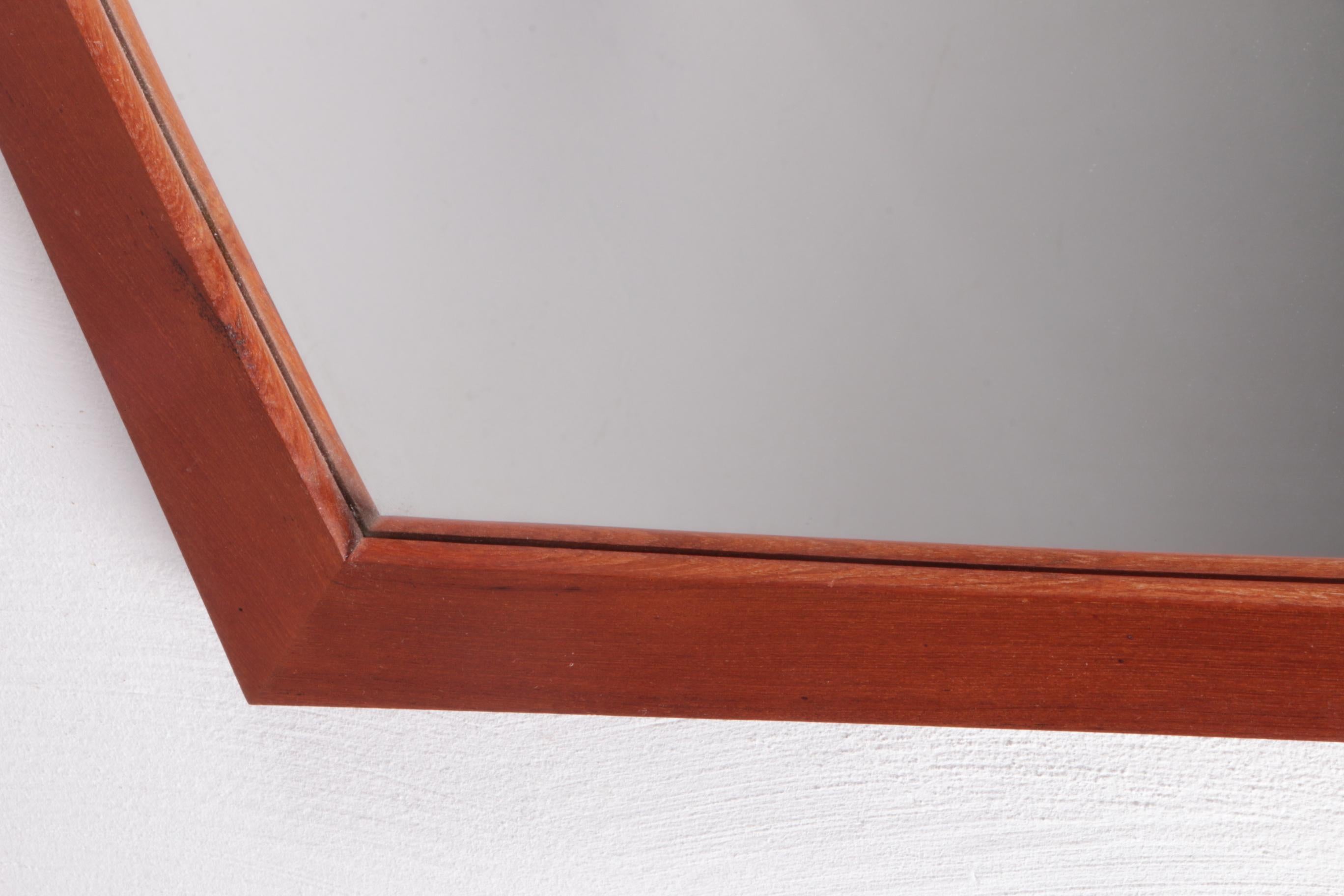 Beautiful Large Danish Mirror Made of Teak, 1960 Denmark 1