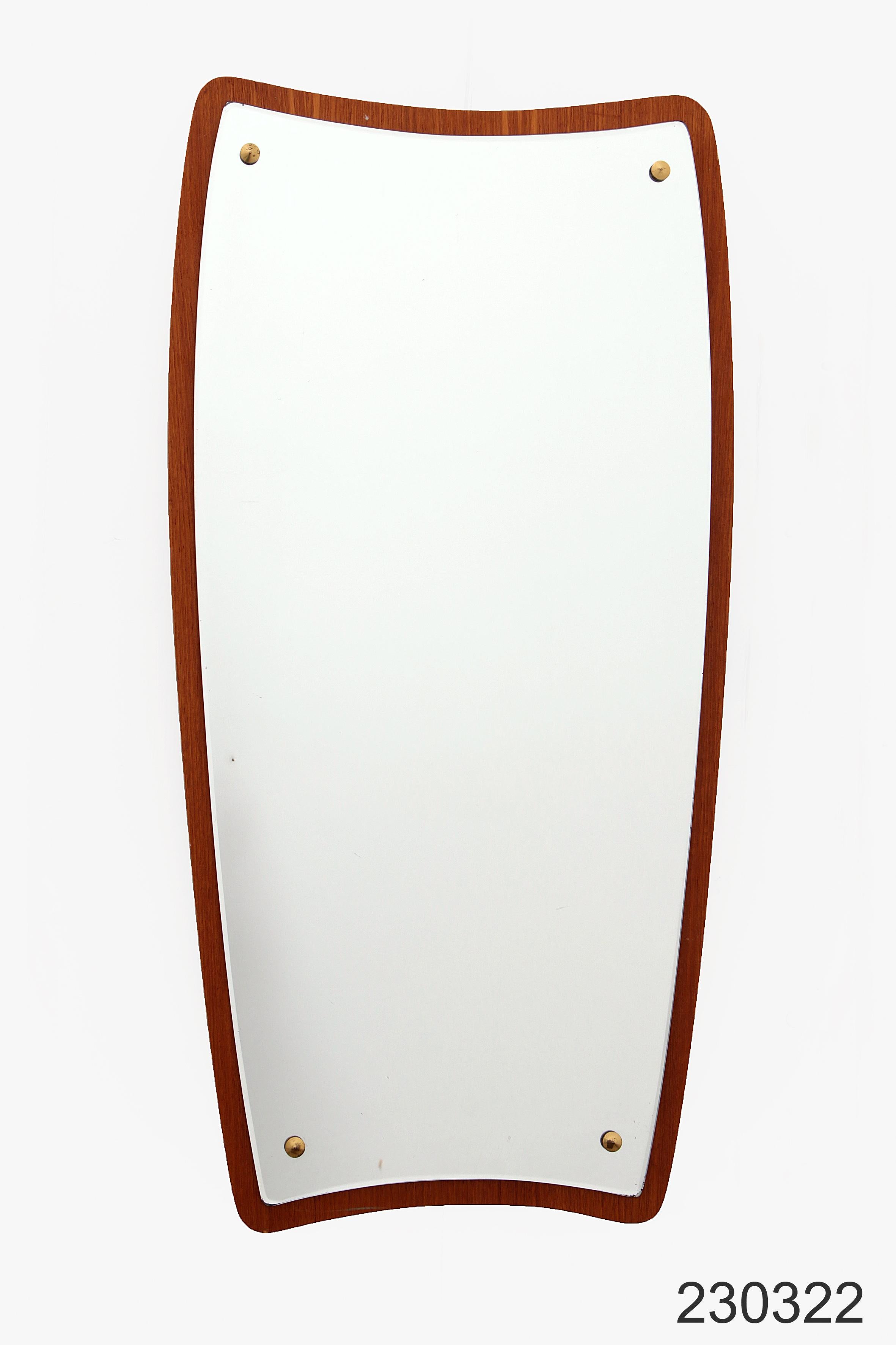 Beautiful Large Danish Mirror with Teak, 1960s For Sale 7
