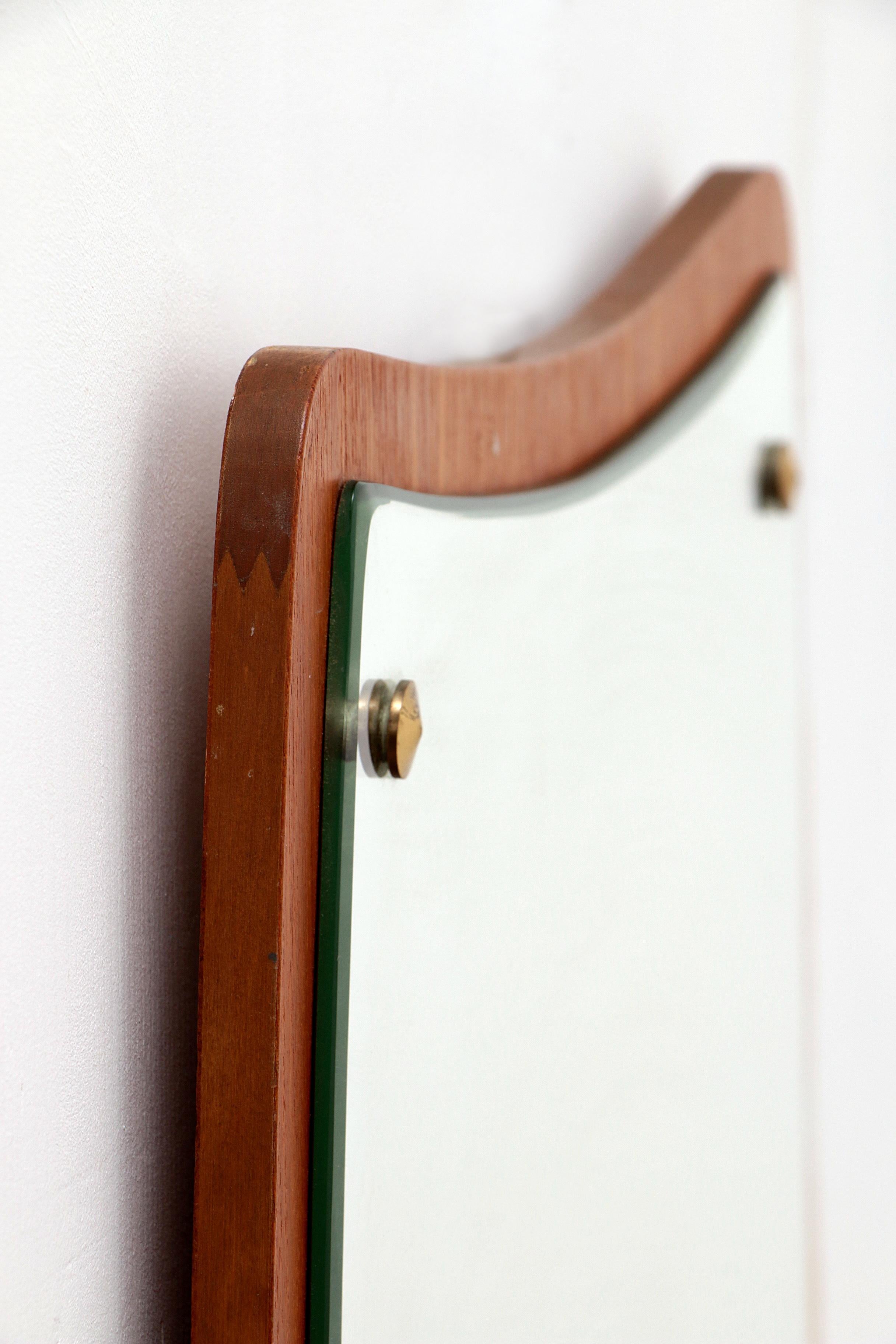 Beautiful Large Danish Mirror with Teak, 1960s For Sale 1
