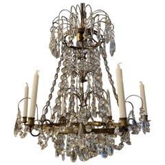 Antique Beautiful Large Early 20th Century Swedish Chandelier