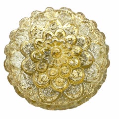 Beautiful Large Flower Pattern Flush Mount Ceiling Light by RZB Leuchten, 1960s