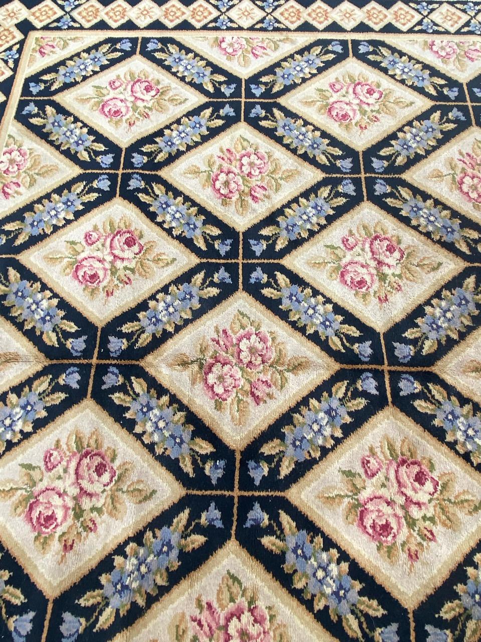 Bobyrug’s Beautiful Large French Aubusson Knotted Rug For Sale 4