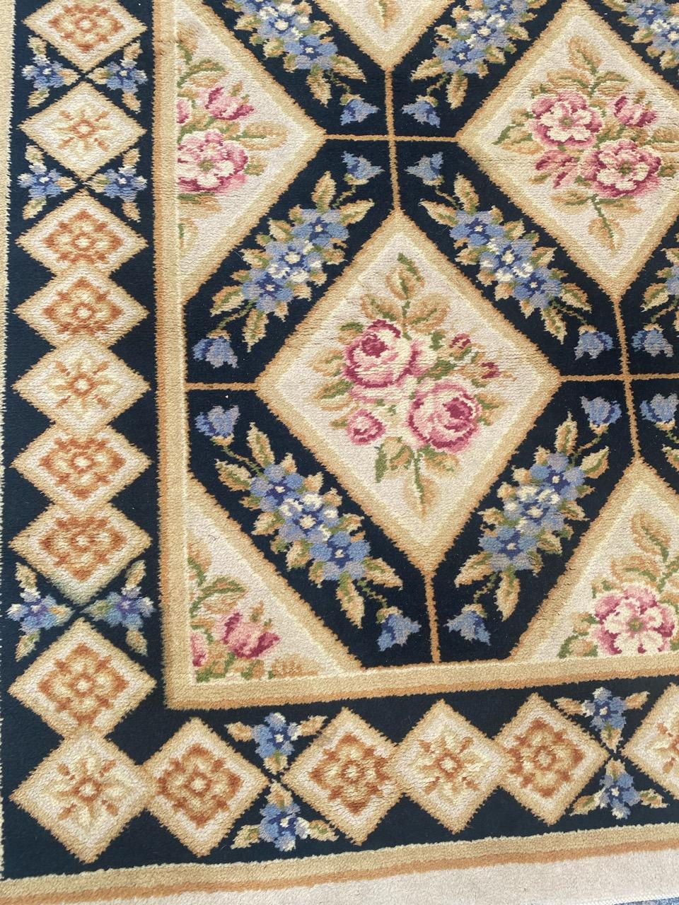 Bobyrug’s Beautiful Large French Aubusson Knotted Rug For Sale 5
