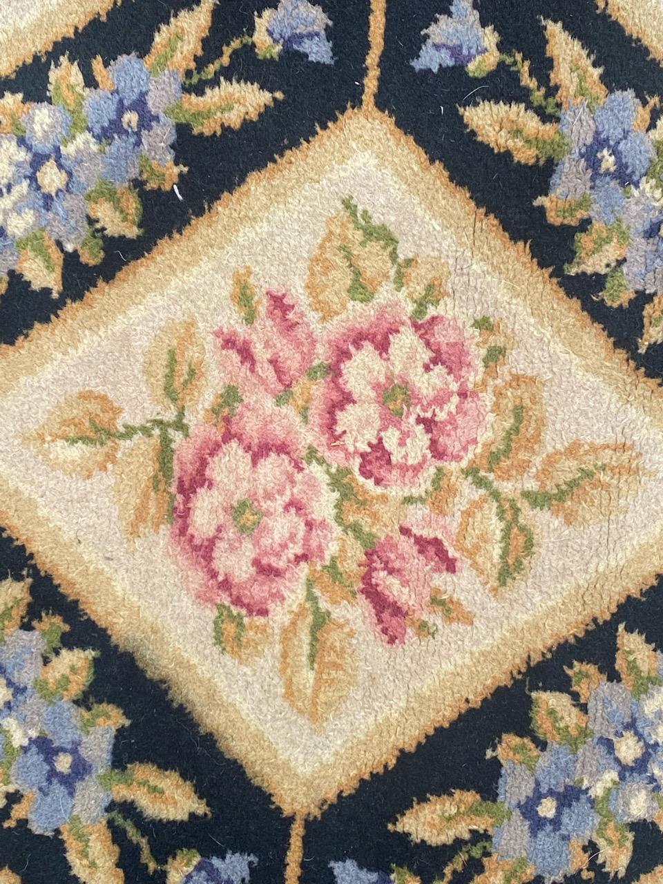 Bobyrug’s Beautiful Large French Aubusson Knotted Rug For Sale 3