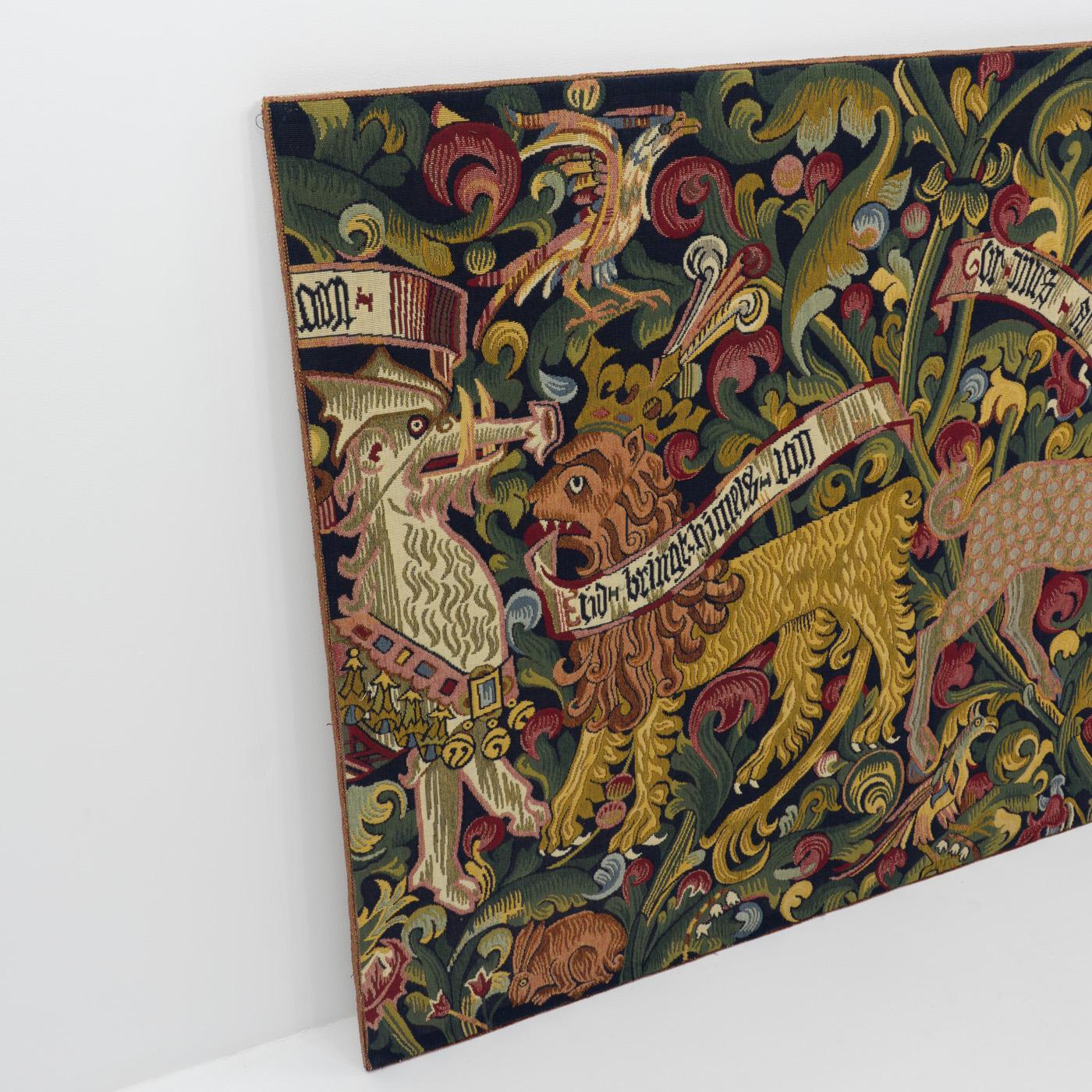 Beautiful Large French Framed Jacquard Mythical Tapestry, 1970s For Sale 2