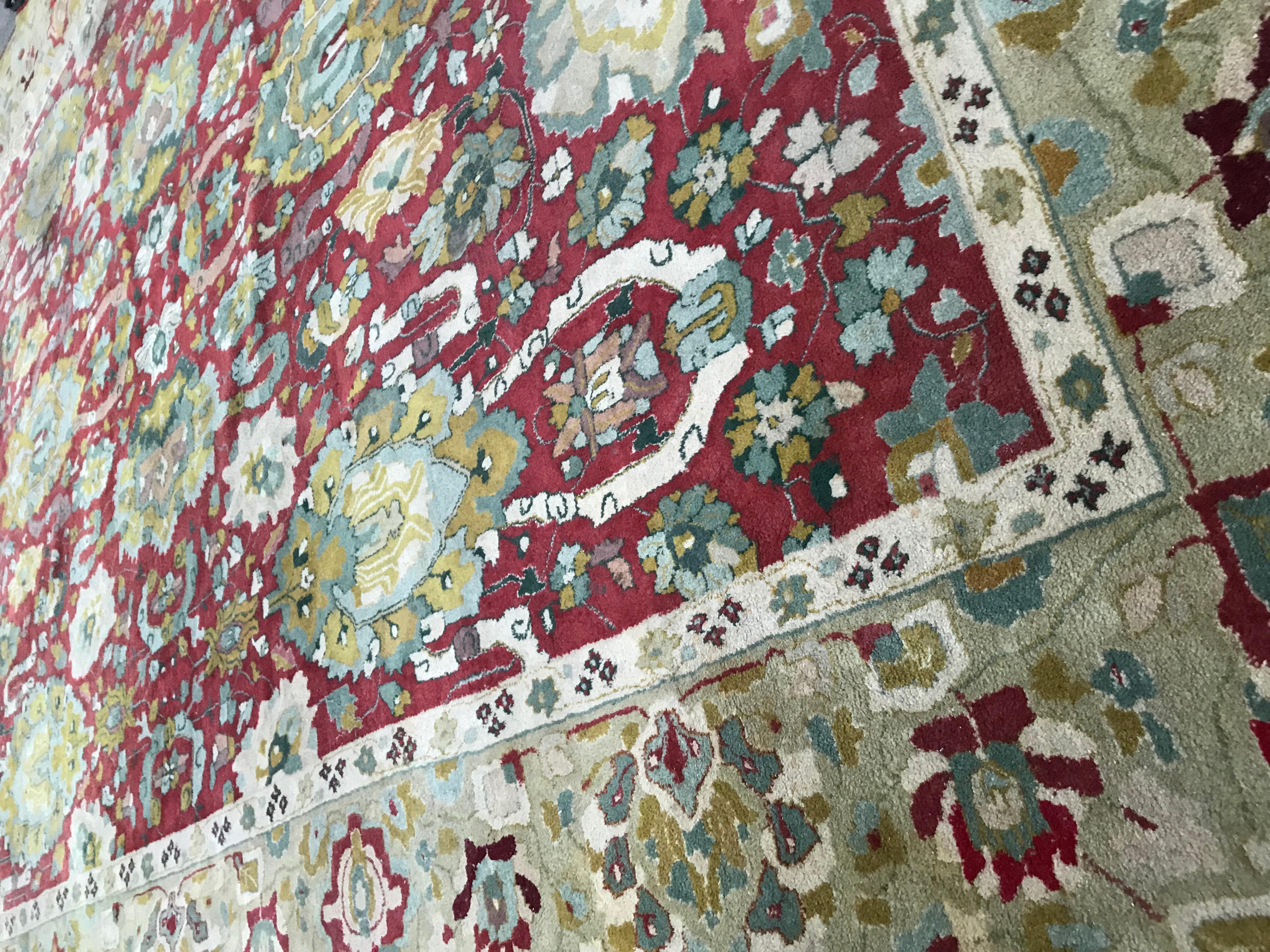 Bobyrug’s Beautiful Large French Janus Rug Agra Design For Sale 3