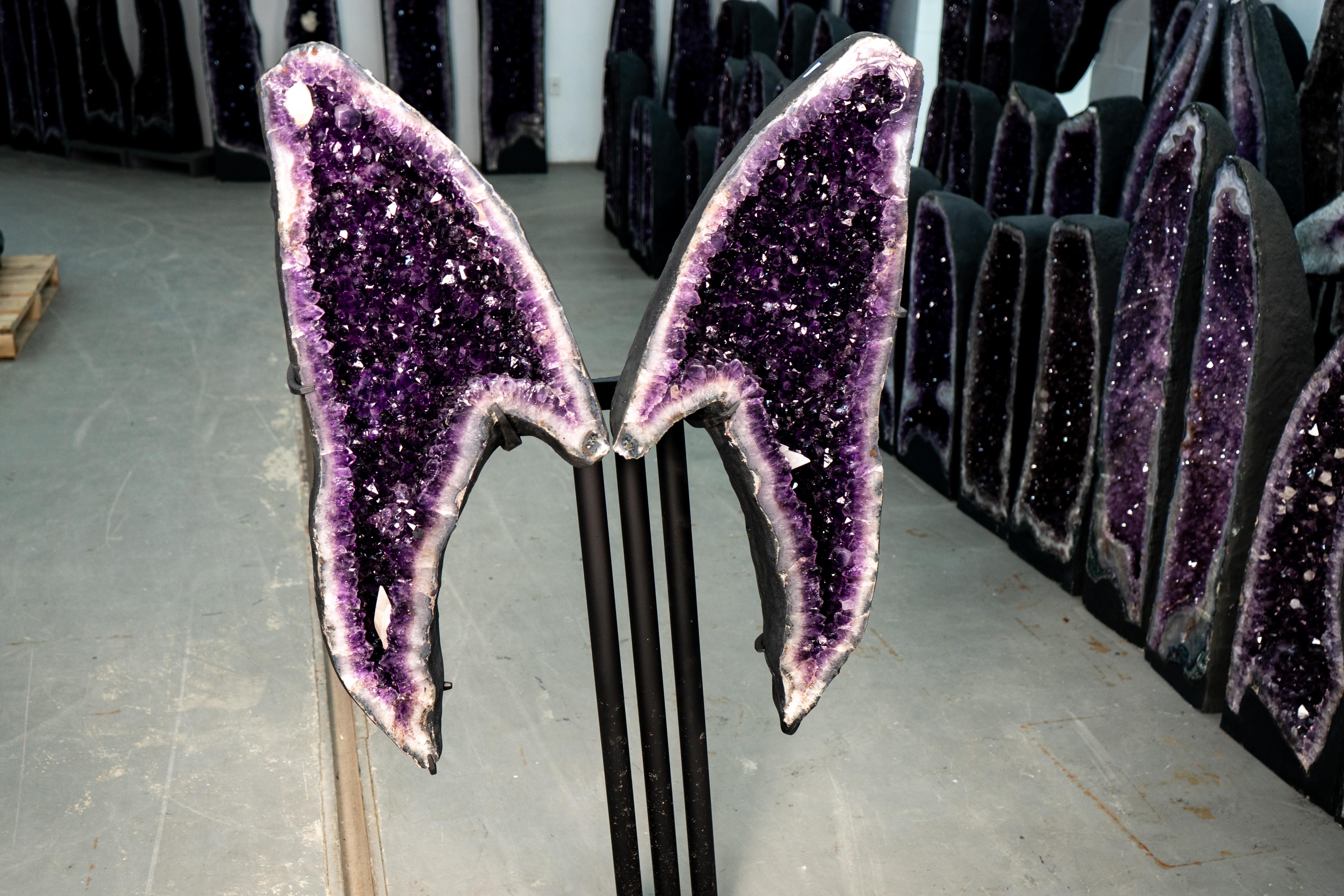 Amethyst Butterfly Wings Geode: A Rare Natural Masterpiece

▫️ Description

From time to time,  nature surprises us with something truly special. This pair of geodes features sculptural aesthetics, gorgeous purple color tone and natural beauty,