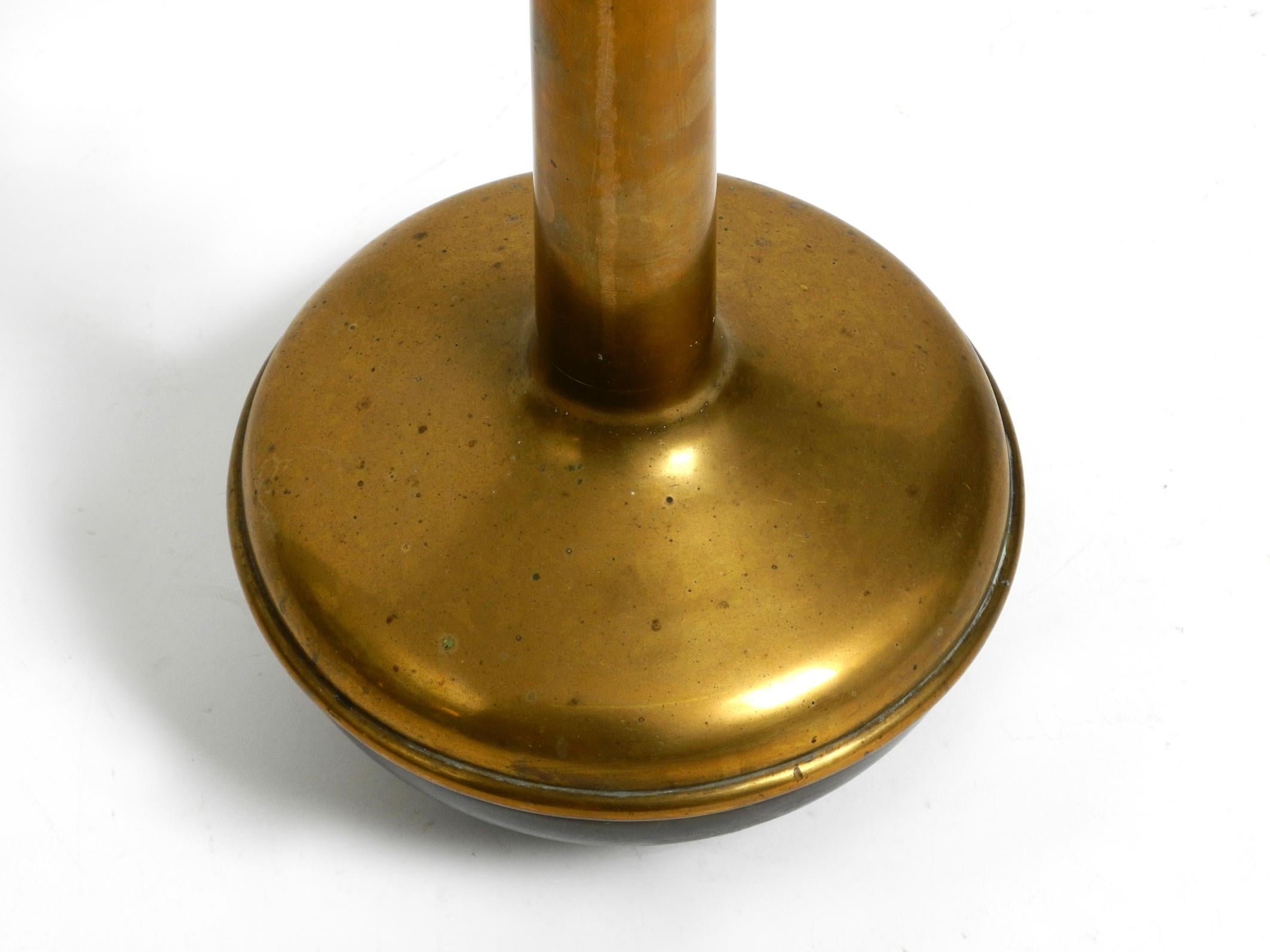 Beautiful large heavy 1930s brass standing ashtray For Sale 10