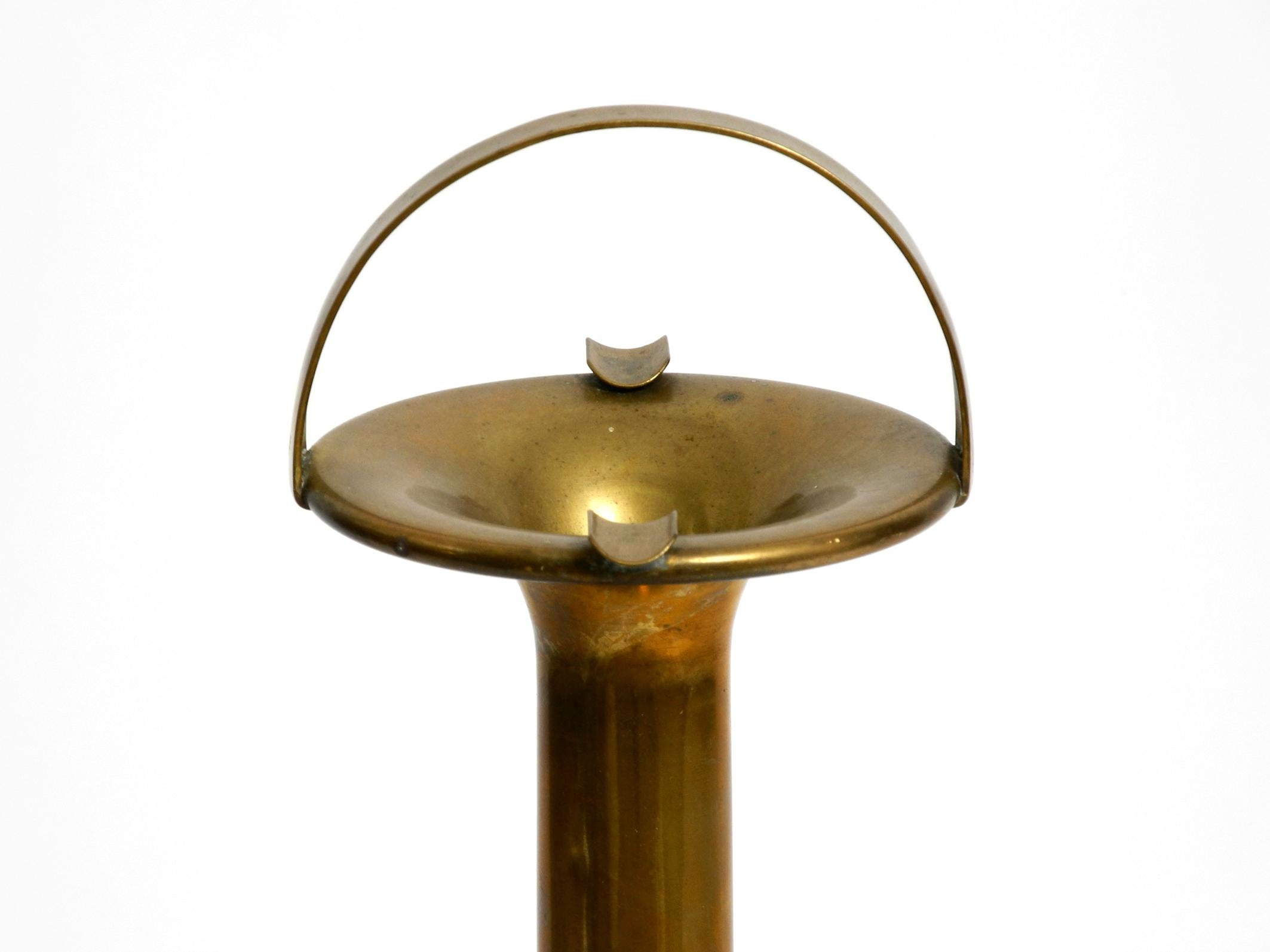 Mid-20th Century Beautiful large heavy 1930s brass standing ashtray For Sale