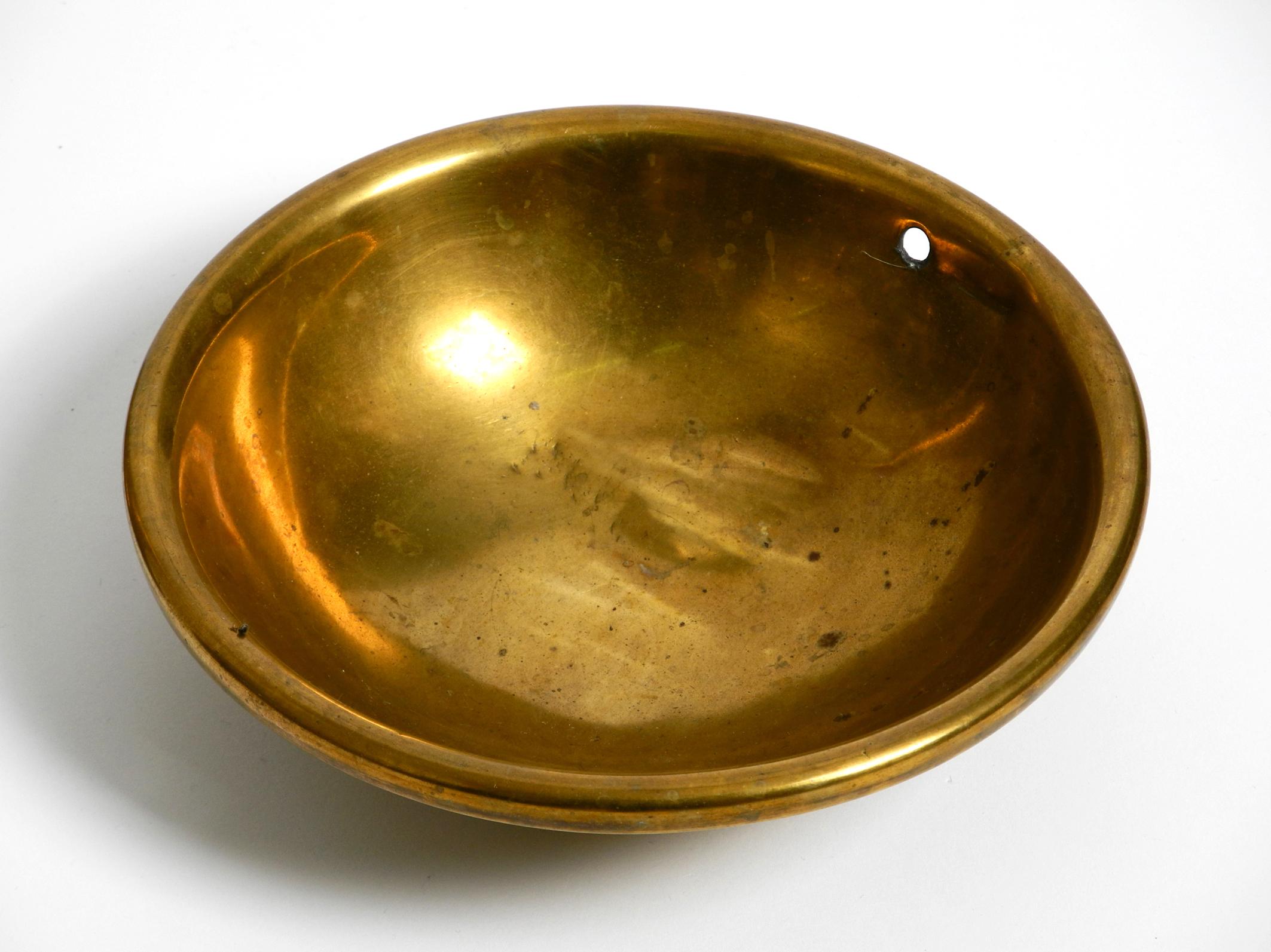 Beautiful, Large, Heavy Art Nouveau Brass Standing Ashtray from Around 1900 7