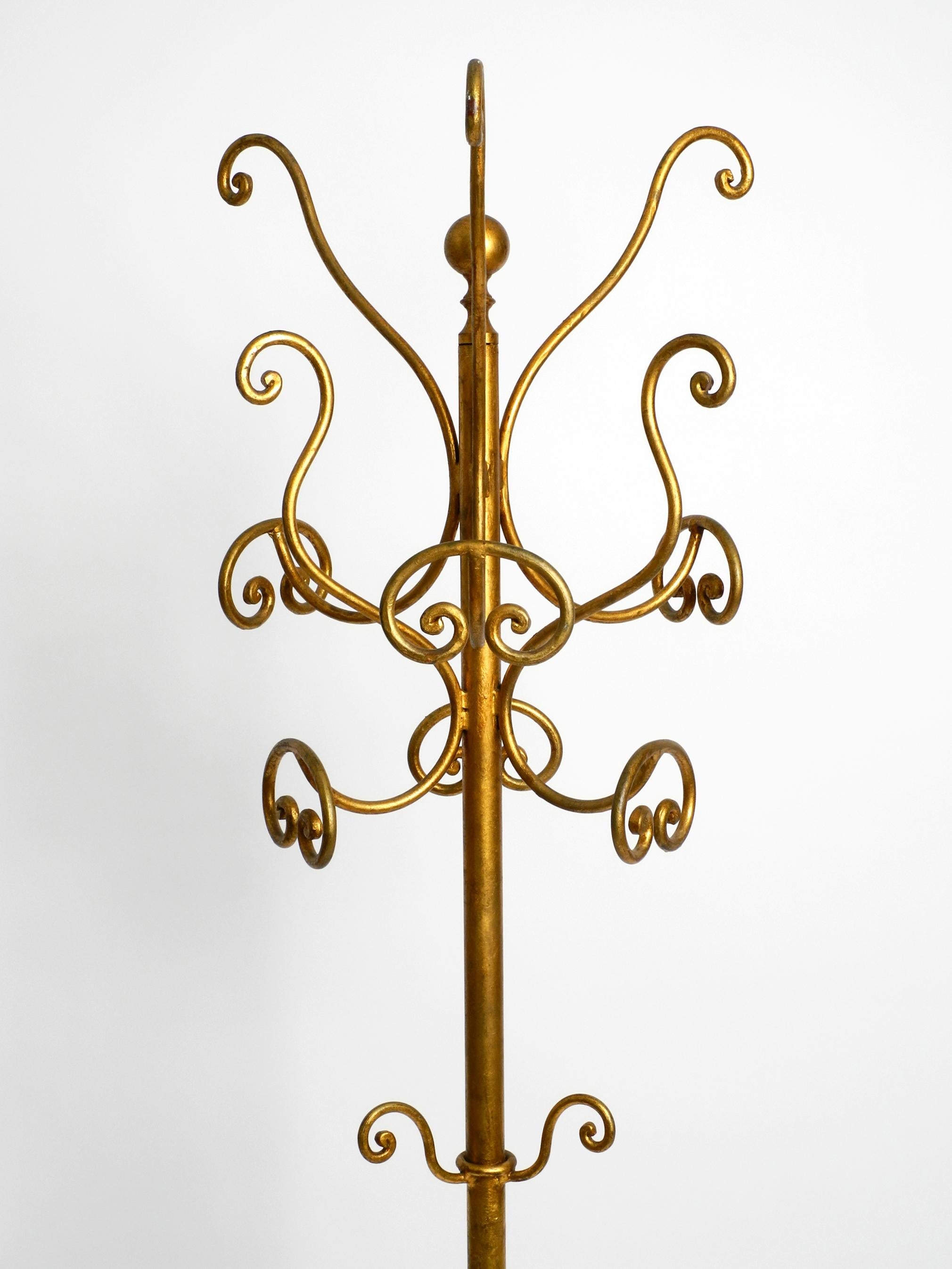 Mid-Century Modern Beautiful, Large, Heavy, Divisible, Gold-Plated Iron Wardrobe from the 1930s