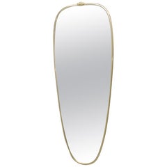 Beautiful Large Italian Mid-Century Modern Brass Mirror from the 1950s