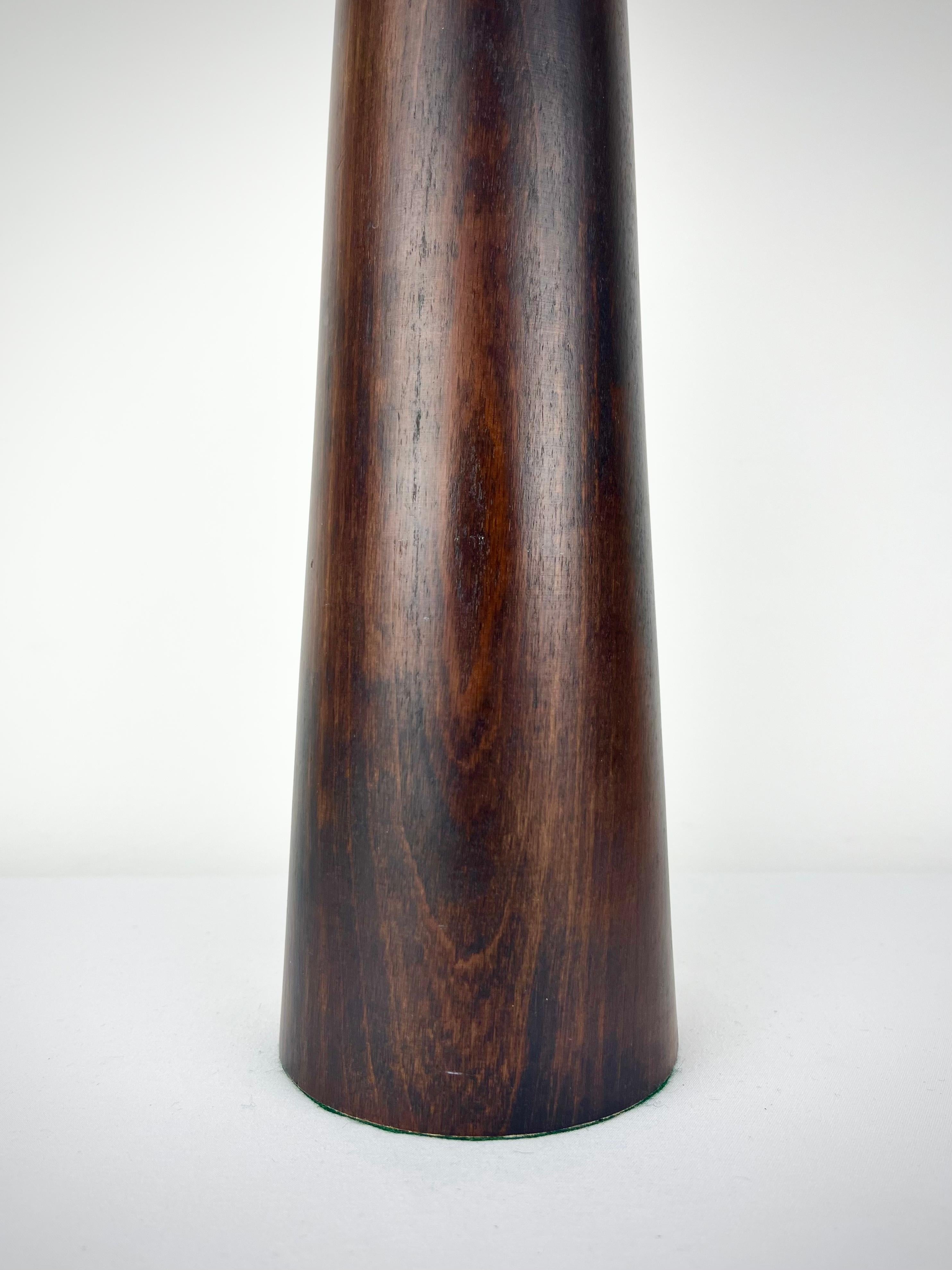 Beautiful Large Mid Century Danish Rosewood Conical Lamp In Excellent Condition In London, GB
