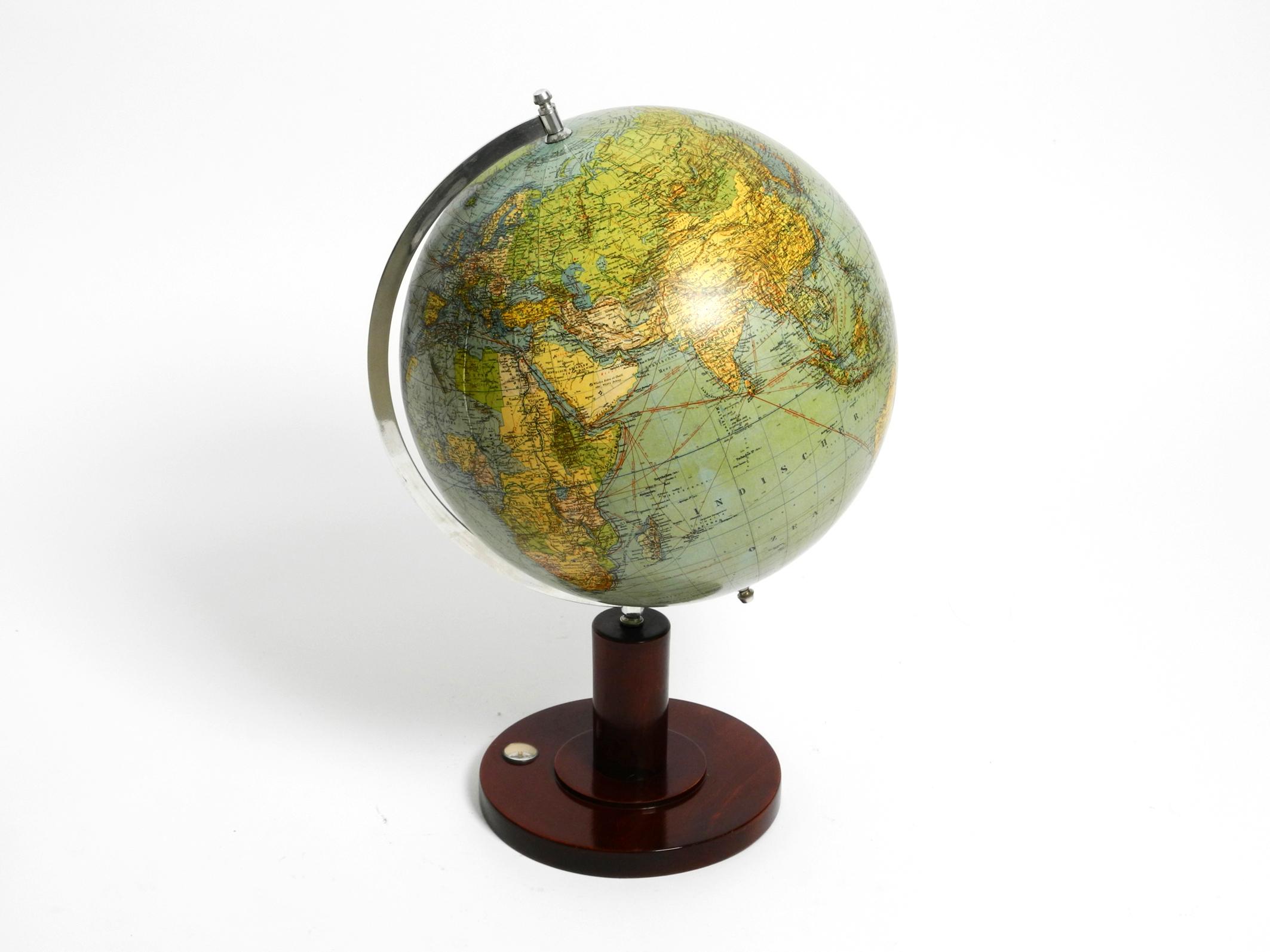 Mid-Century Modern Beautiful large Mid Century earth globe from Columbus Verlag Paul Oestergaard For Sale