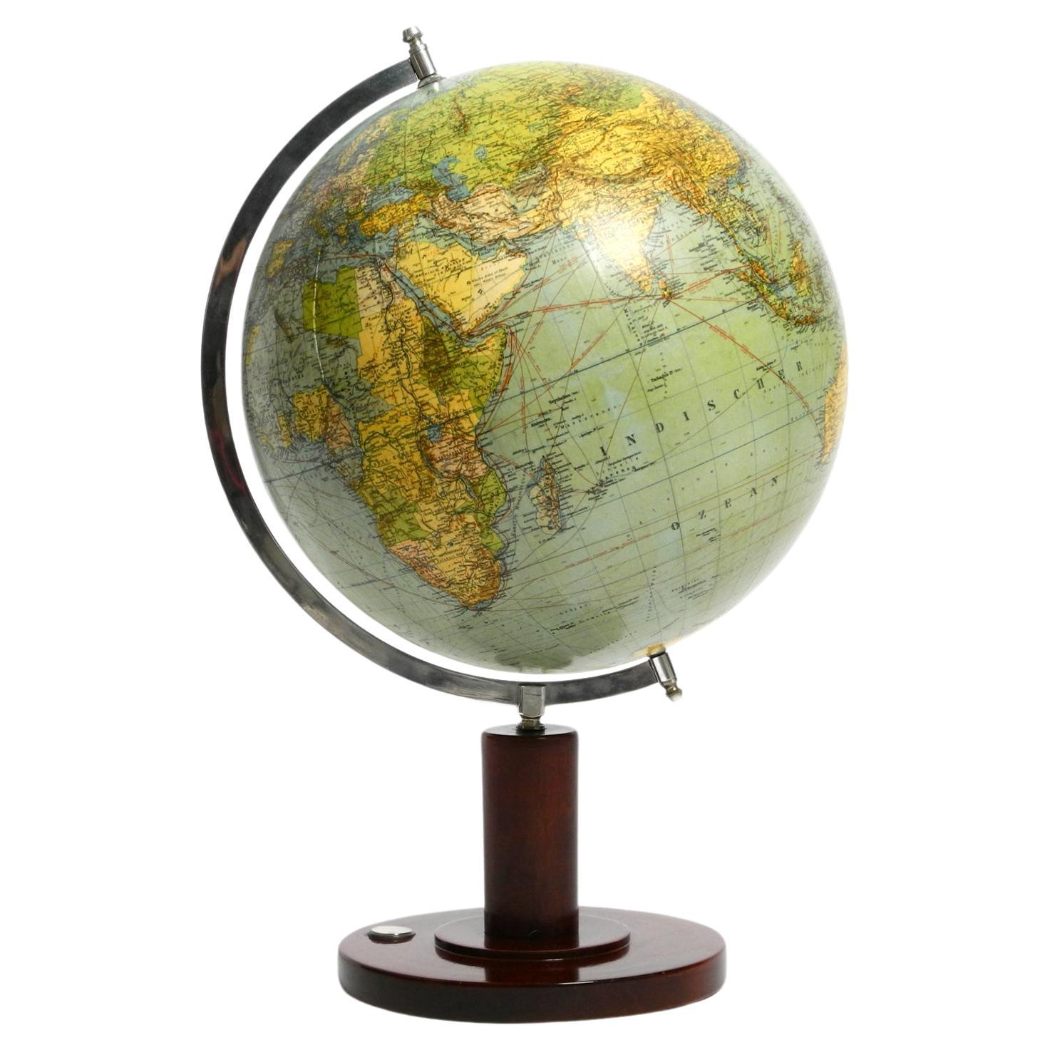 Beautiful large Mid Century earth globe from Columbus Verlag Paul Oestergaard For Sale