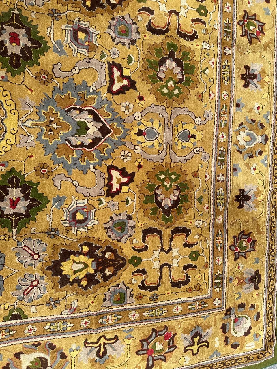Beautiful Large mid century French Janus Rug Agra Design For Sale 5