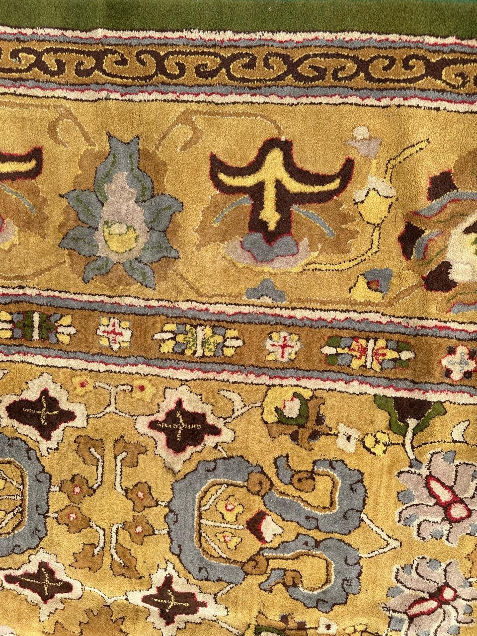 Beautiful Large mid century French Janus Rug Agra Design For Sale 9