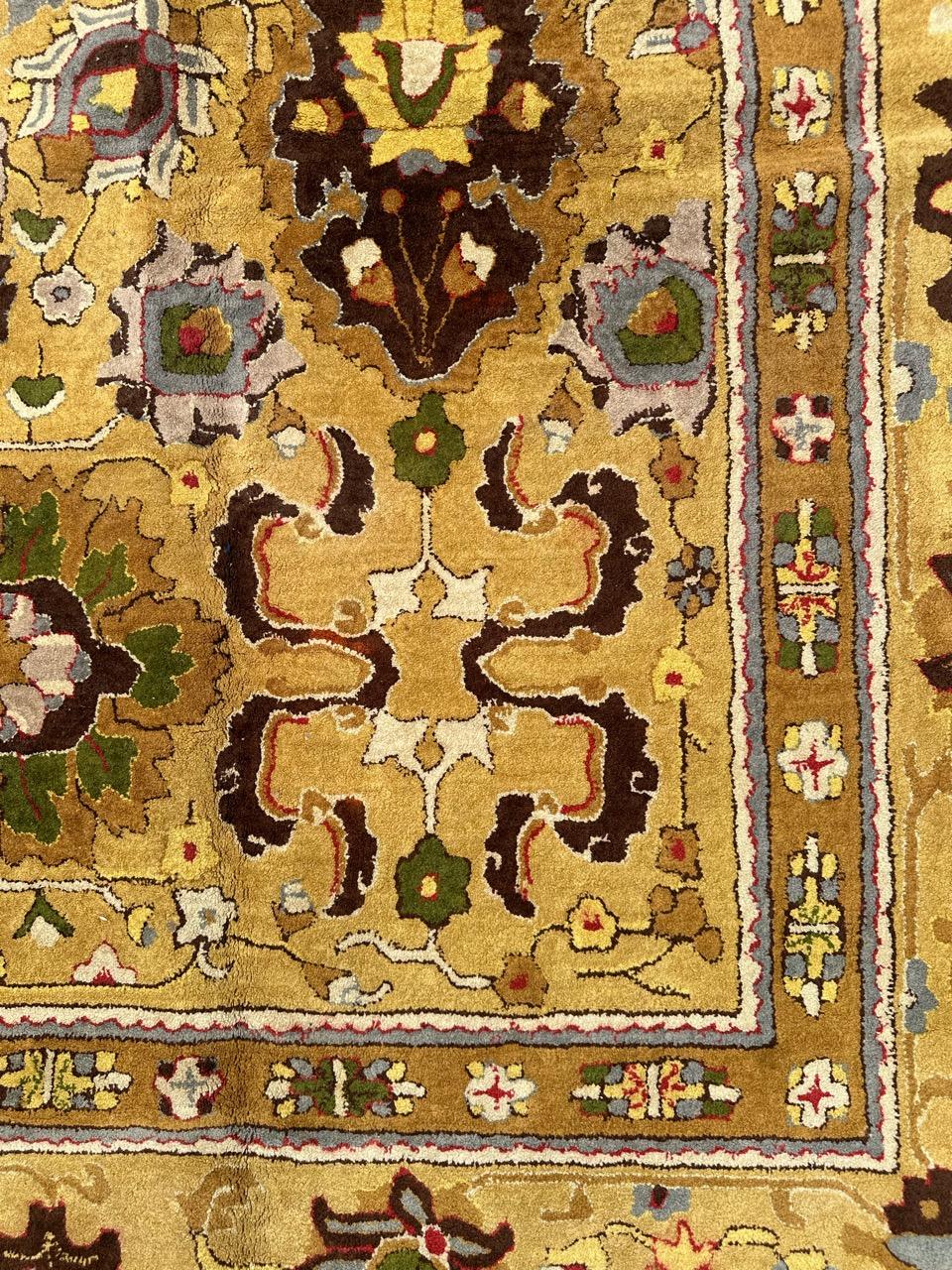 Beautiful Large mid century French Janus Rug Agra Design For Sale 12