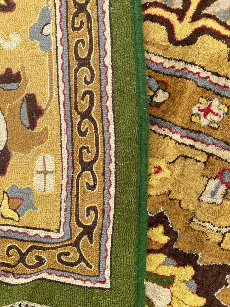 Beautiful Large mid century French Janus Rug Agra Design For Sale 14