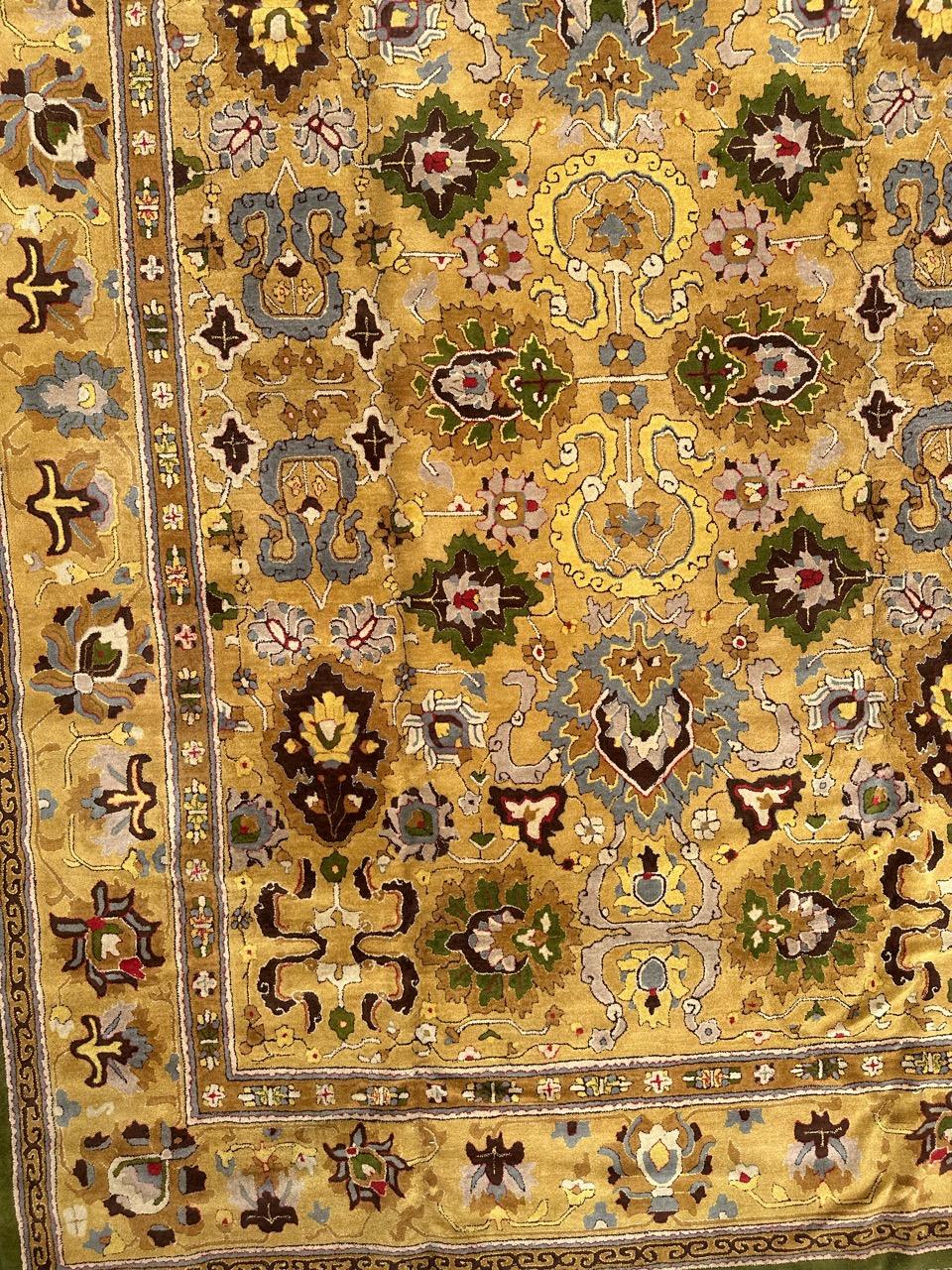Hand-Crafted Beautiful Large mid century French Janus Rug Agra Design For Sale